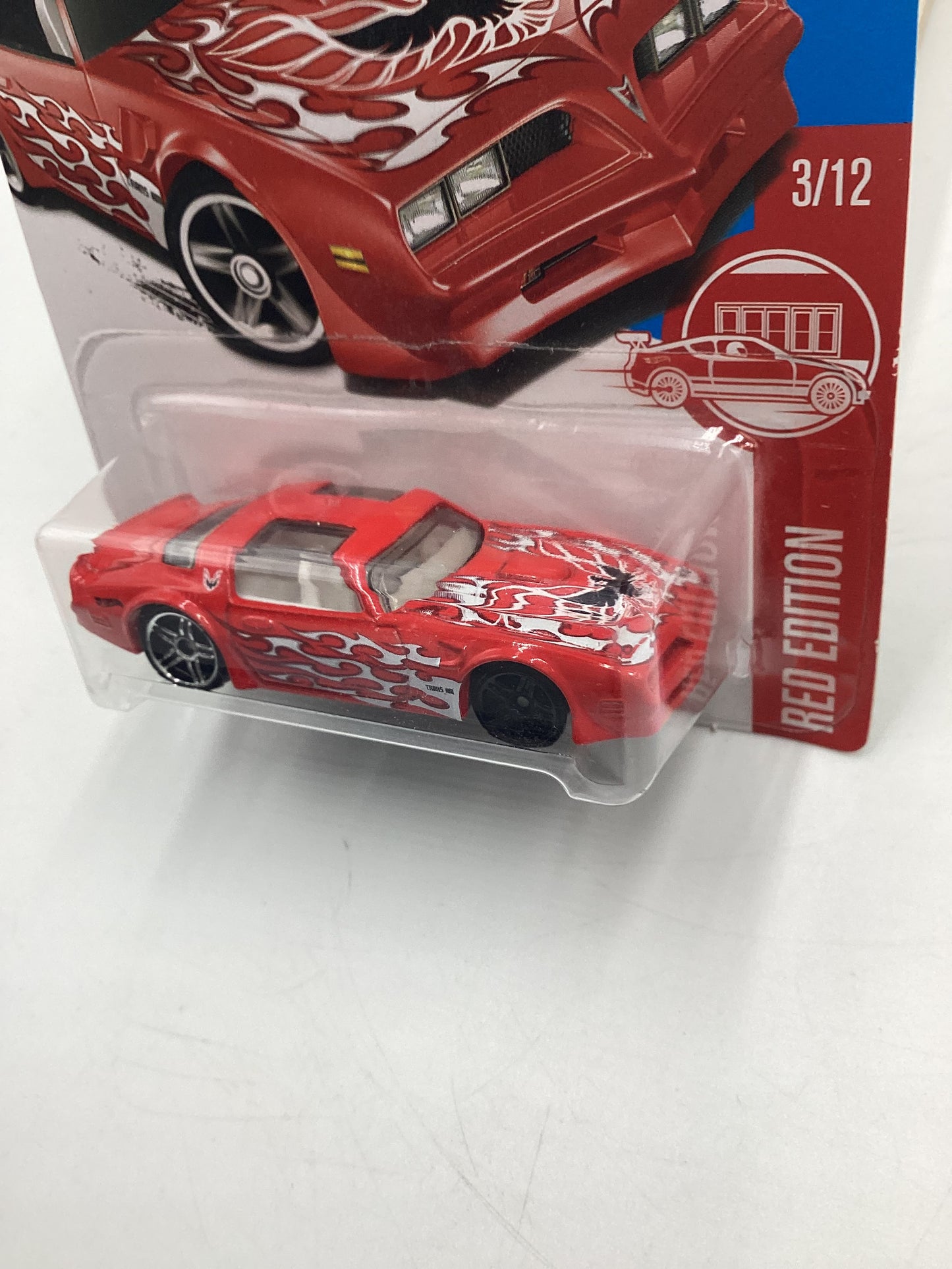 2017 Hot Wheels Factory Sealed Target Red Edition 77 Pontiac Firebird W/Protector bad card and wheel error