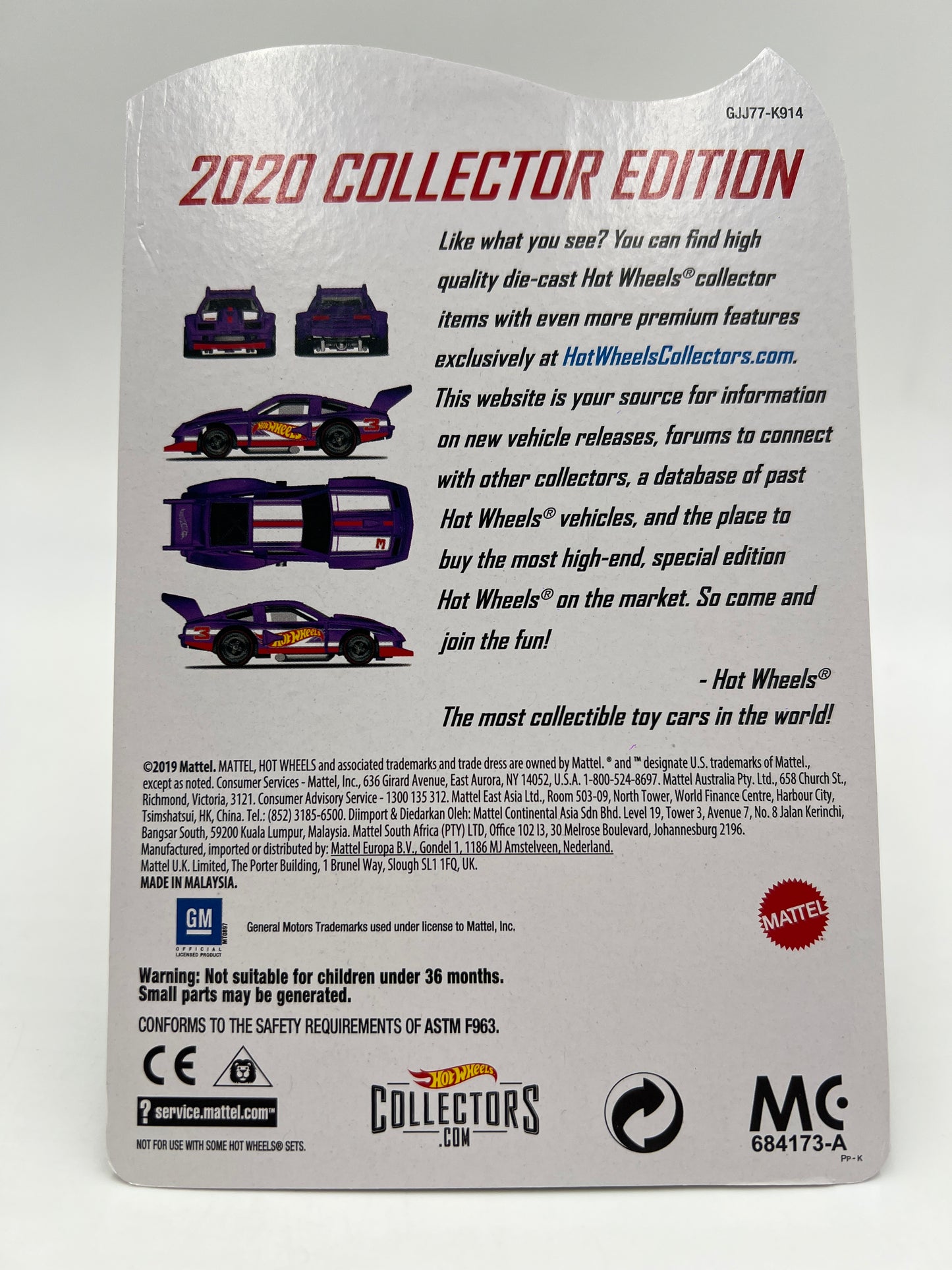 2020 Hot Wheels RLC Collectors Edition Kroger Mail-In #3 76 Chevy Monza Purple W/Protector