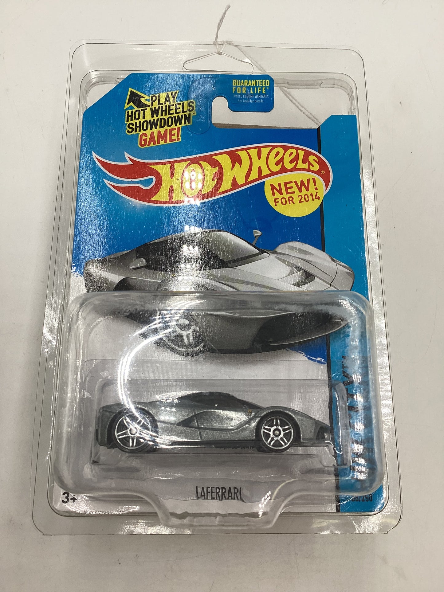 2014 Hot wheels #038 Laferrari Silver w/Protector