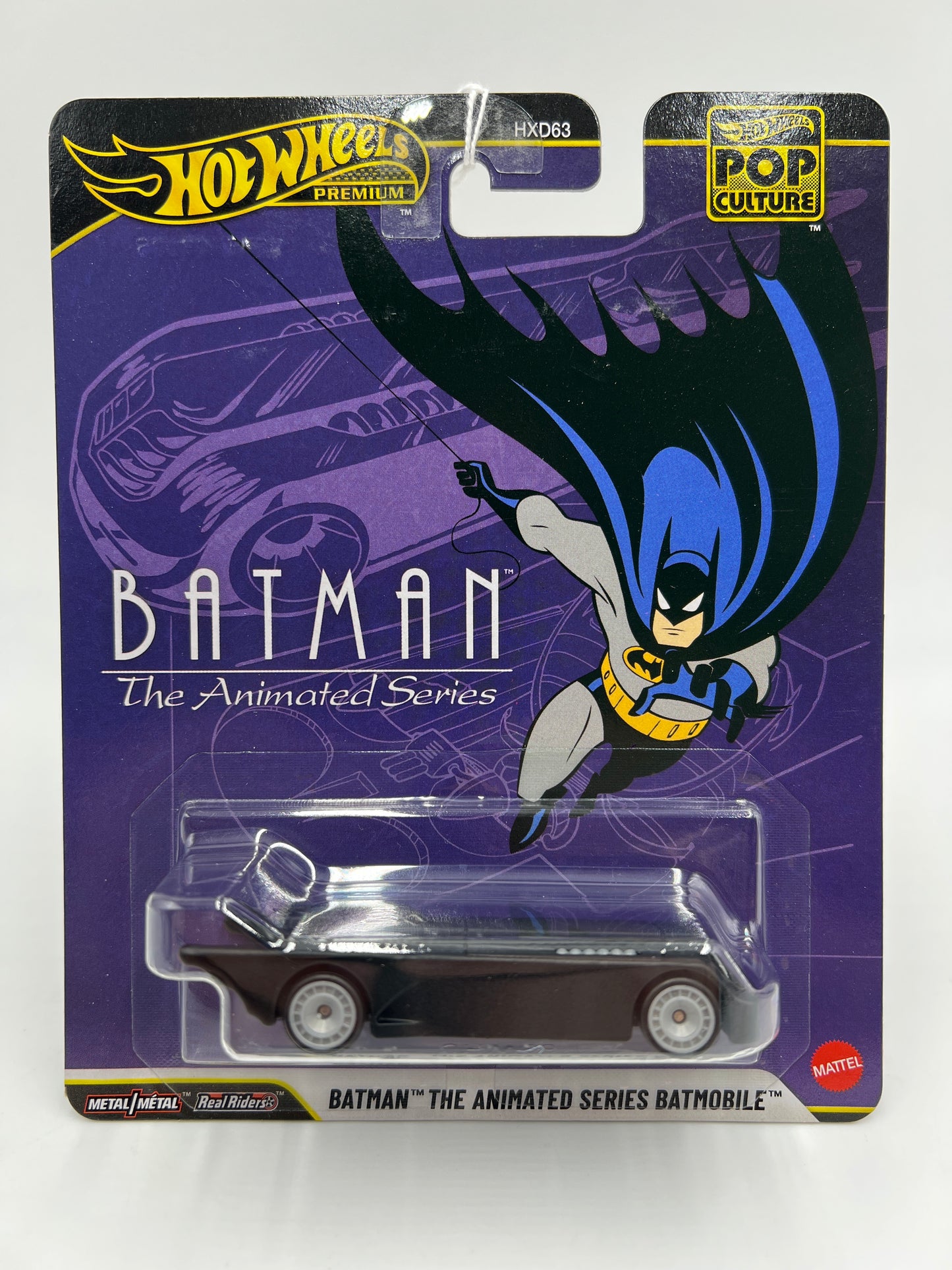 2025 Hot Wheels Premium Pop Culture Batman The Animated Series Batmobile Black 268G