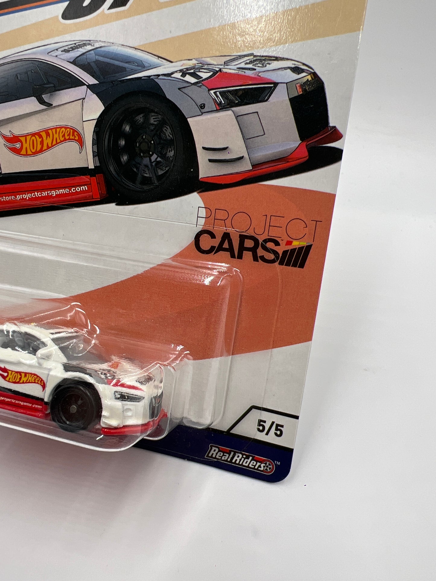 2018 Hot Wheels Premium Euro Speed #5 Audi R8 LMS White/Red 243C