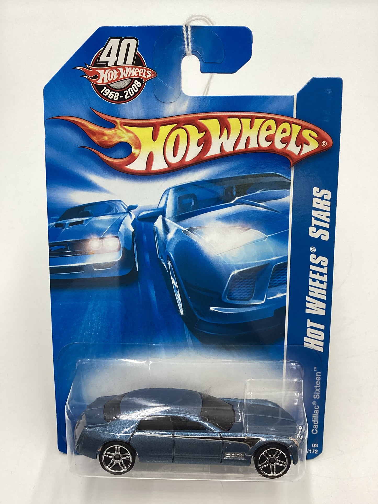 2008 Hot Wheels Stars #85 Cadillac Sixteen Blue International Card