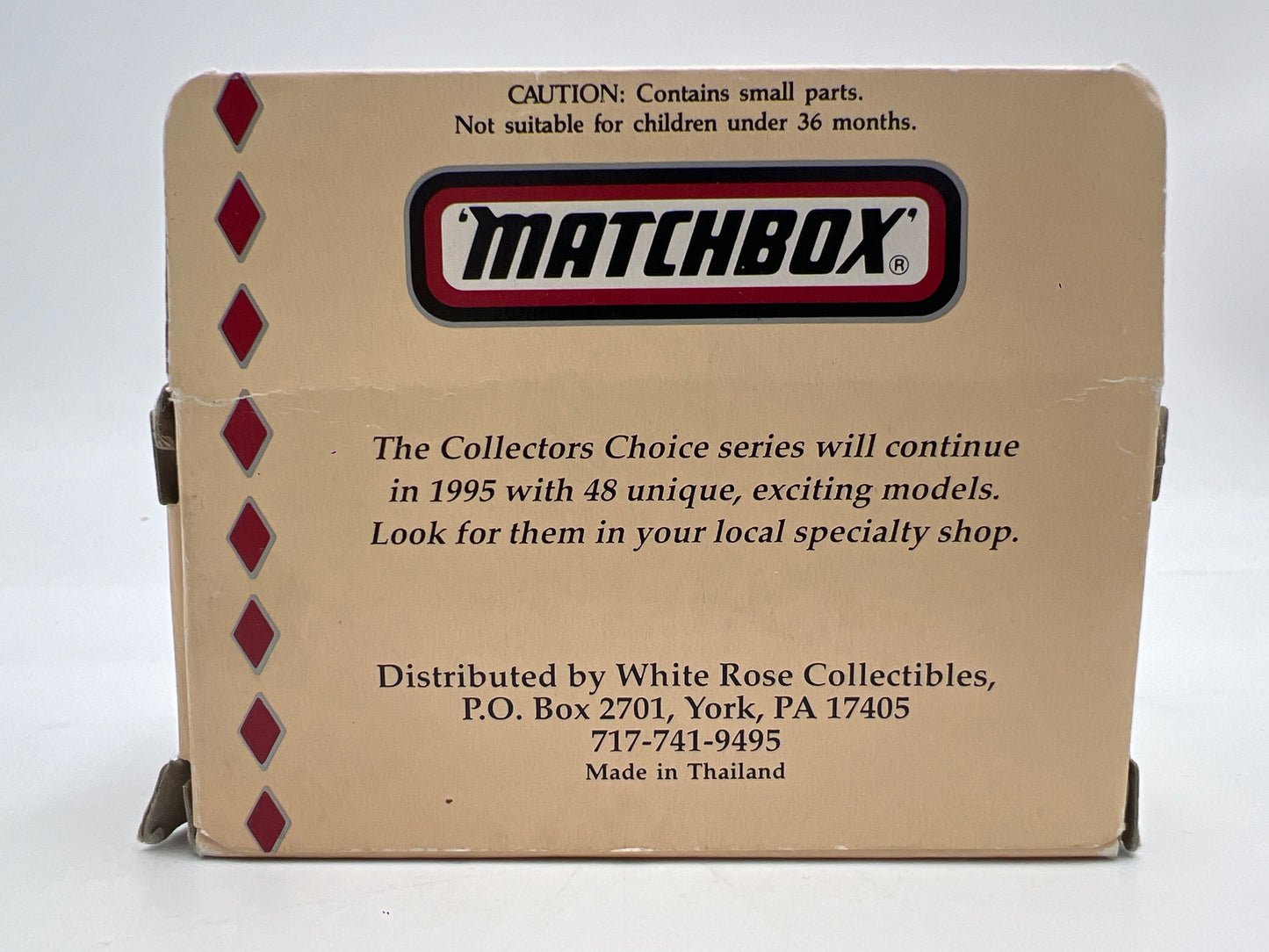 1994 Matchbox Collectors Choice #24 Ferrari F40 White Cracked Blister/Box Not Perfect