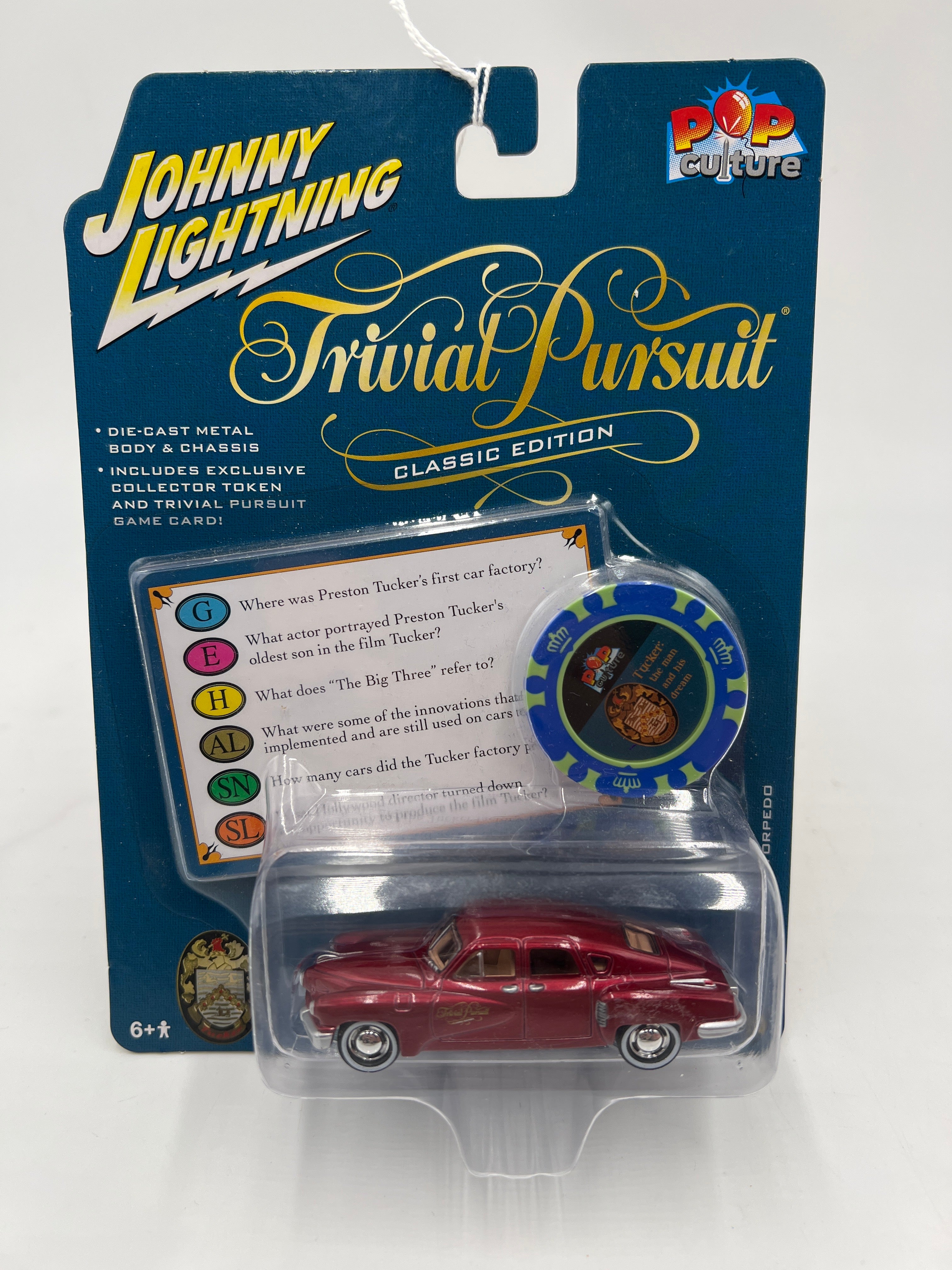 Johnny Lightning Trivial Pursuit 1948 Tucker Torpedo Red 229D