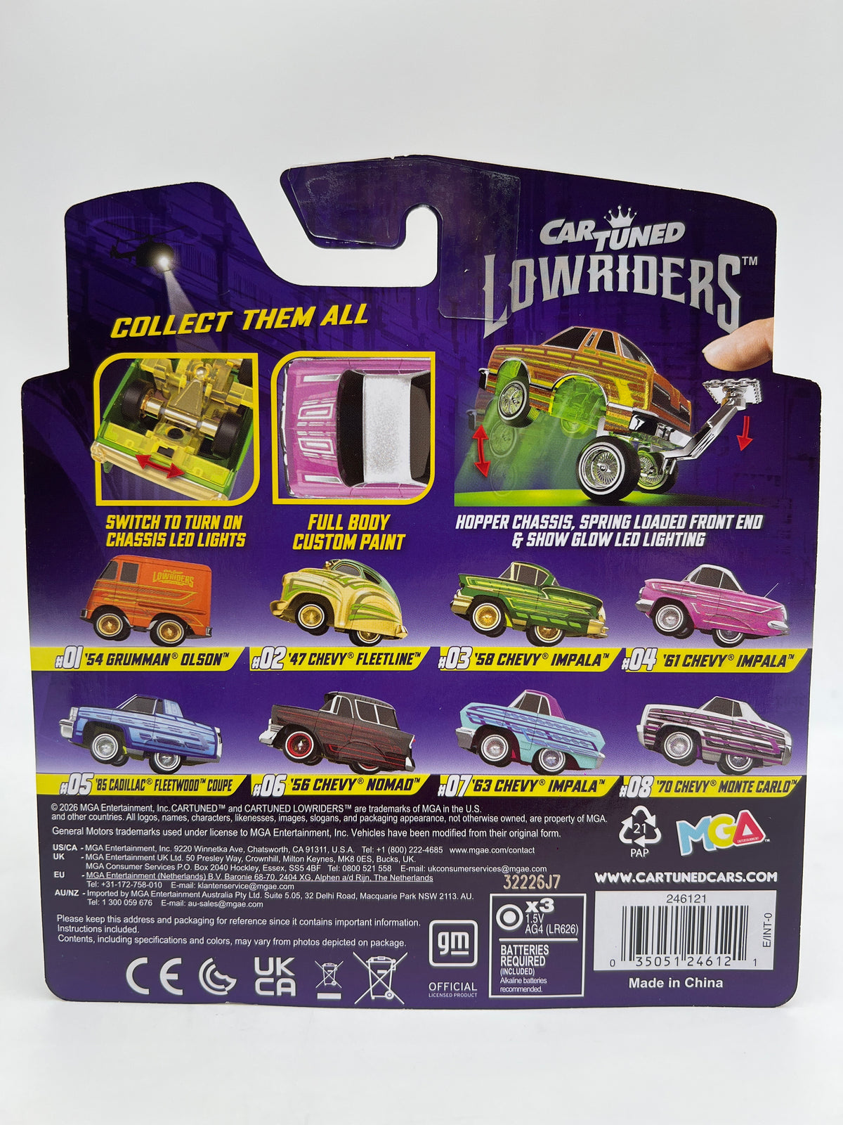 MGA Car Tuned Series 4 Show Glow Lowriders #4 61 Chevy Impala Pink