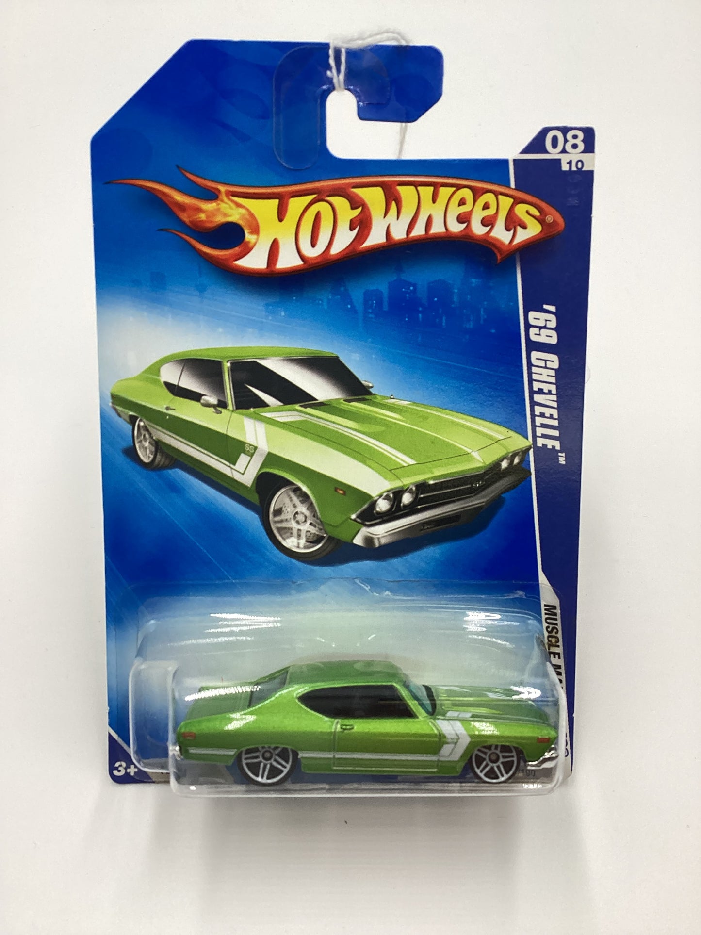 2009 Hot Wheels #084 69 Chevelle Green 5F