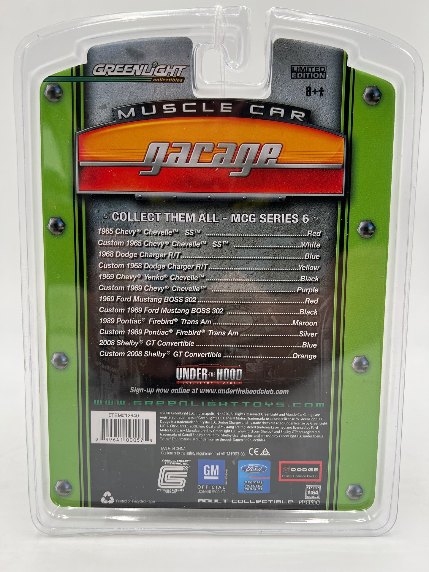 Greenlight Muscle Car Garage Series 6 1989 Pontiac Firebird Trans Am Red