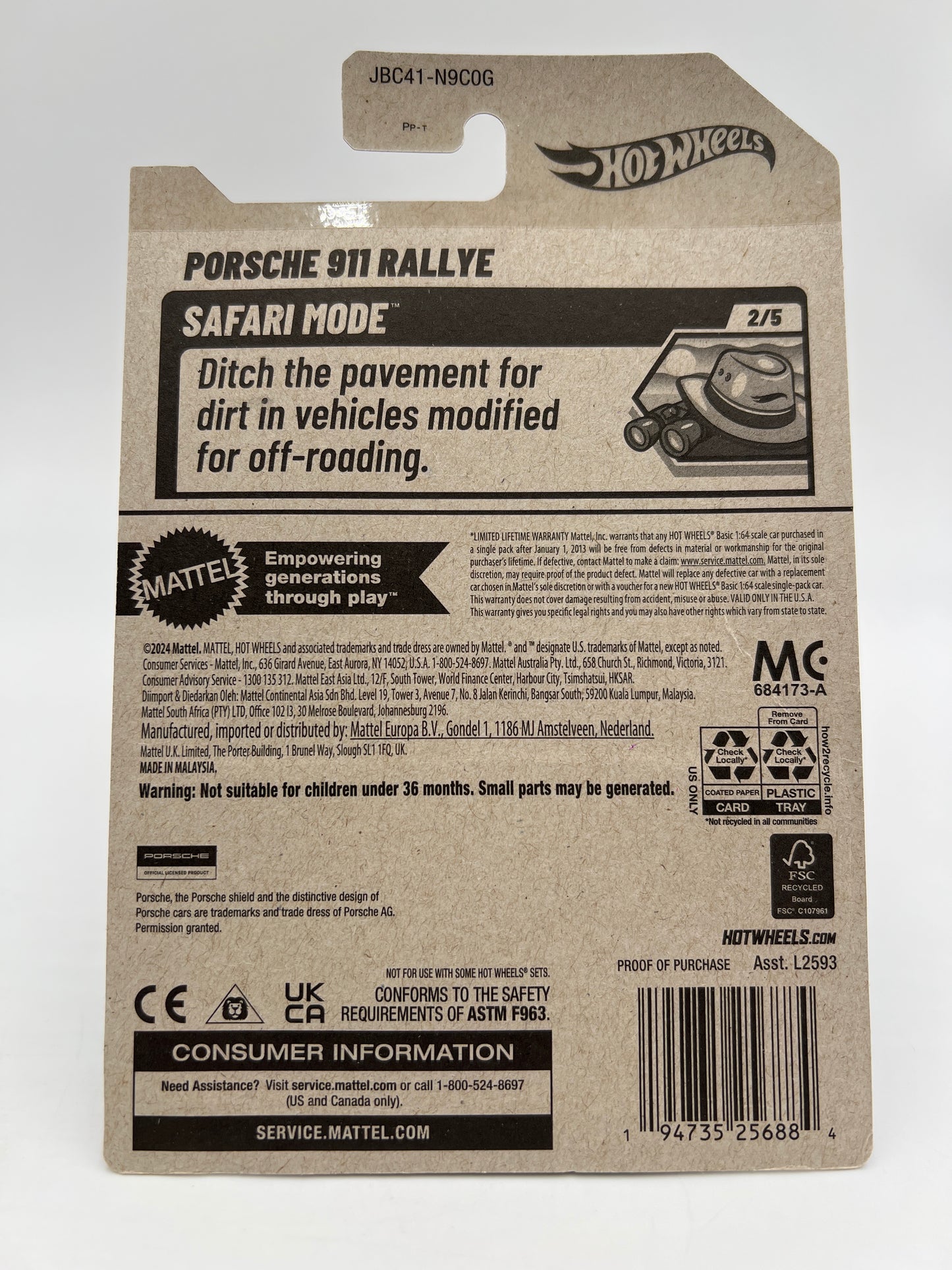 2025 Hot Wheels G Case Super Treasure Hunt #154 Porsche 911 Rallye Green W/Protector