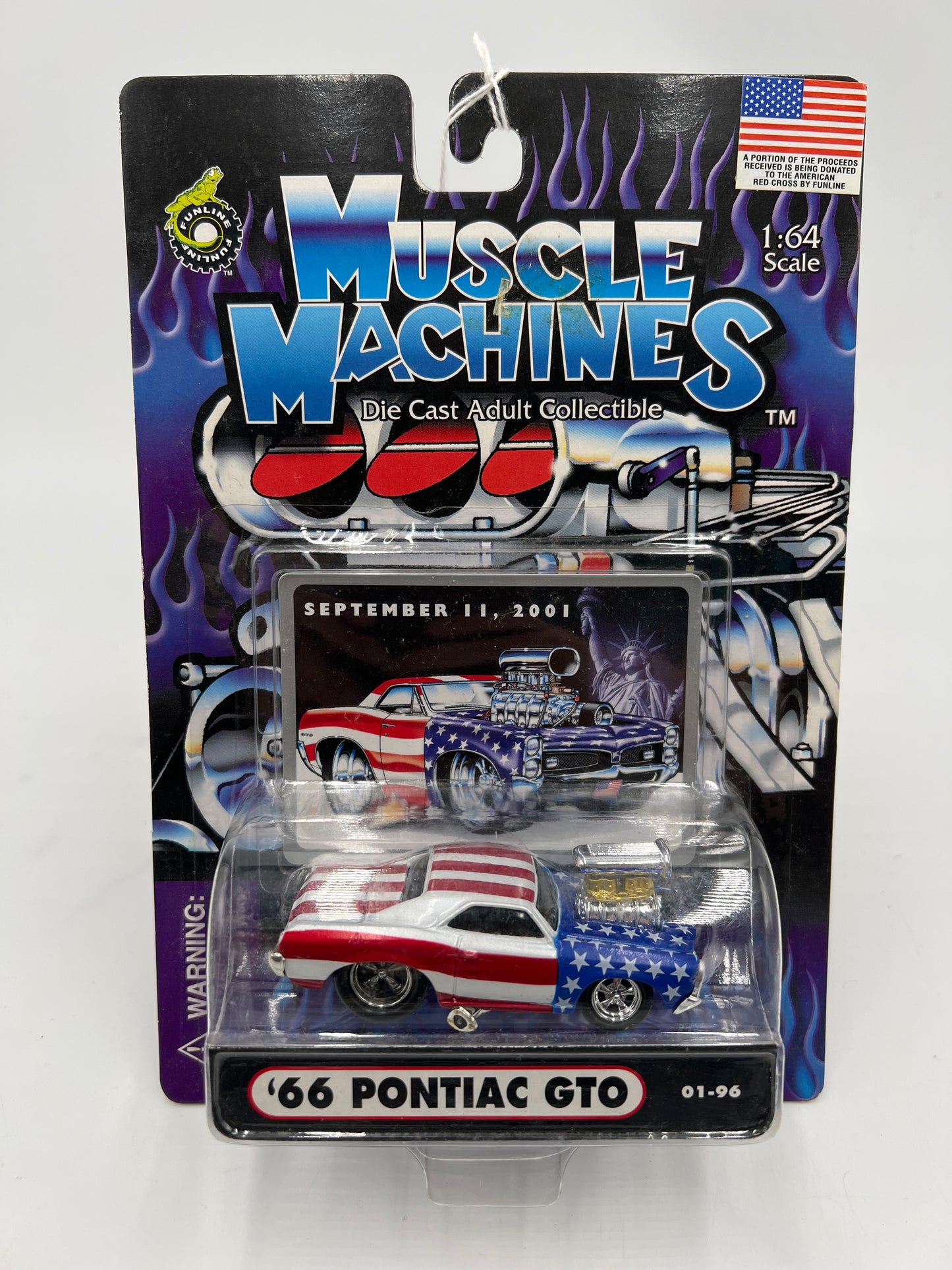 Muscle Machines September 11th, 2001 66 Pontiac GTO American Flag 01-96 222E