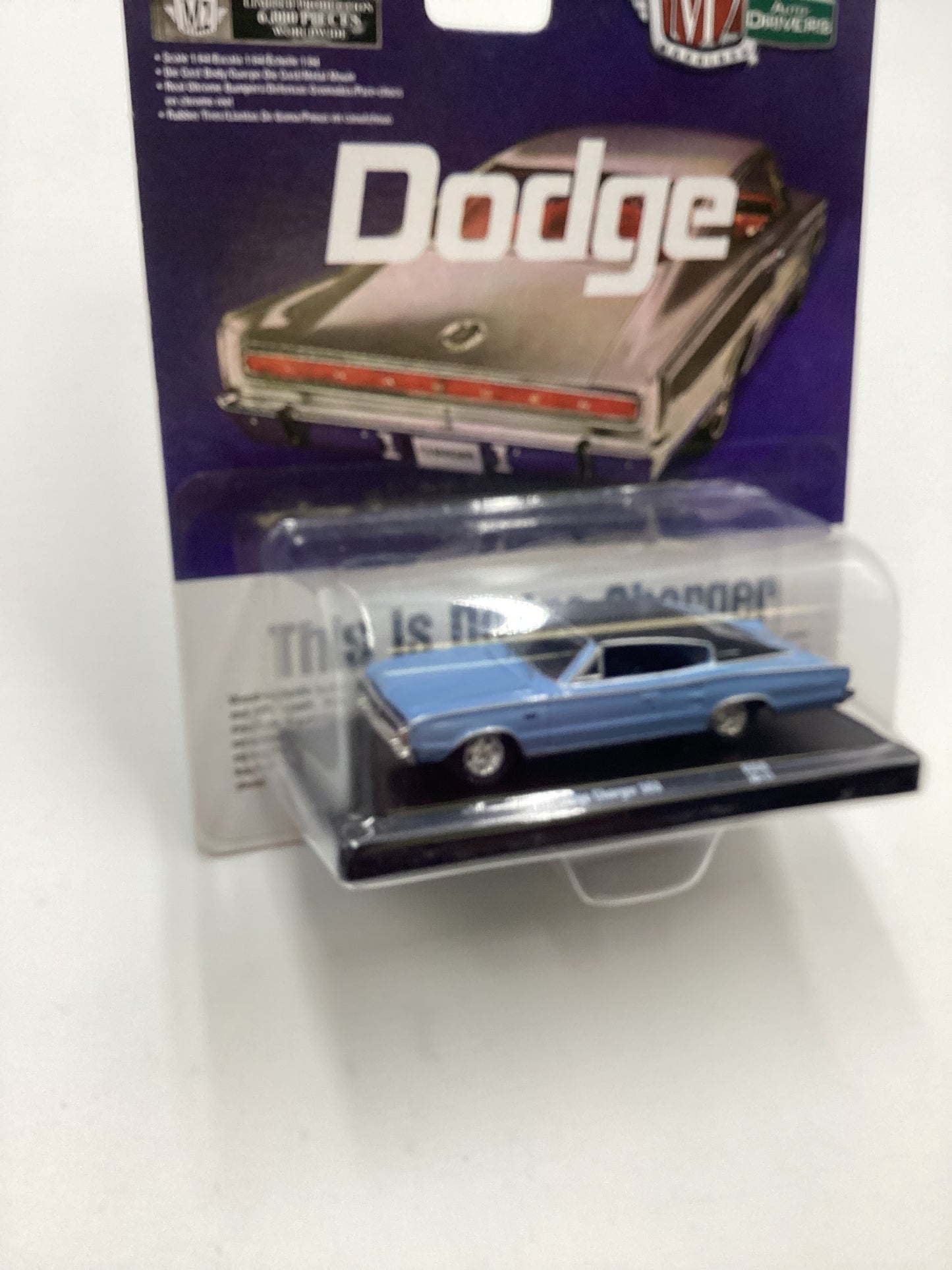 M2 Machines Auto Drivers Dodge 1966 Dodge Charger 383 Light Blue R66 193F