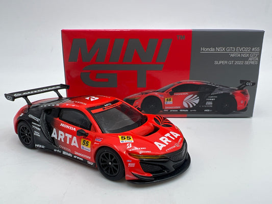 Mini GT #485 MiJo Exclusive Honda NSX GT3 EVO22 #55 Arta Super GT 2022 Series