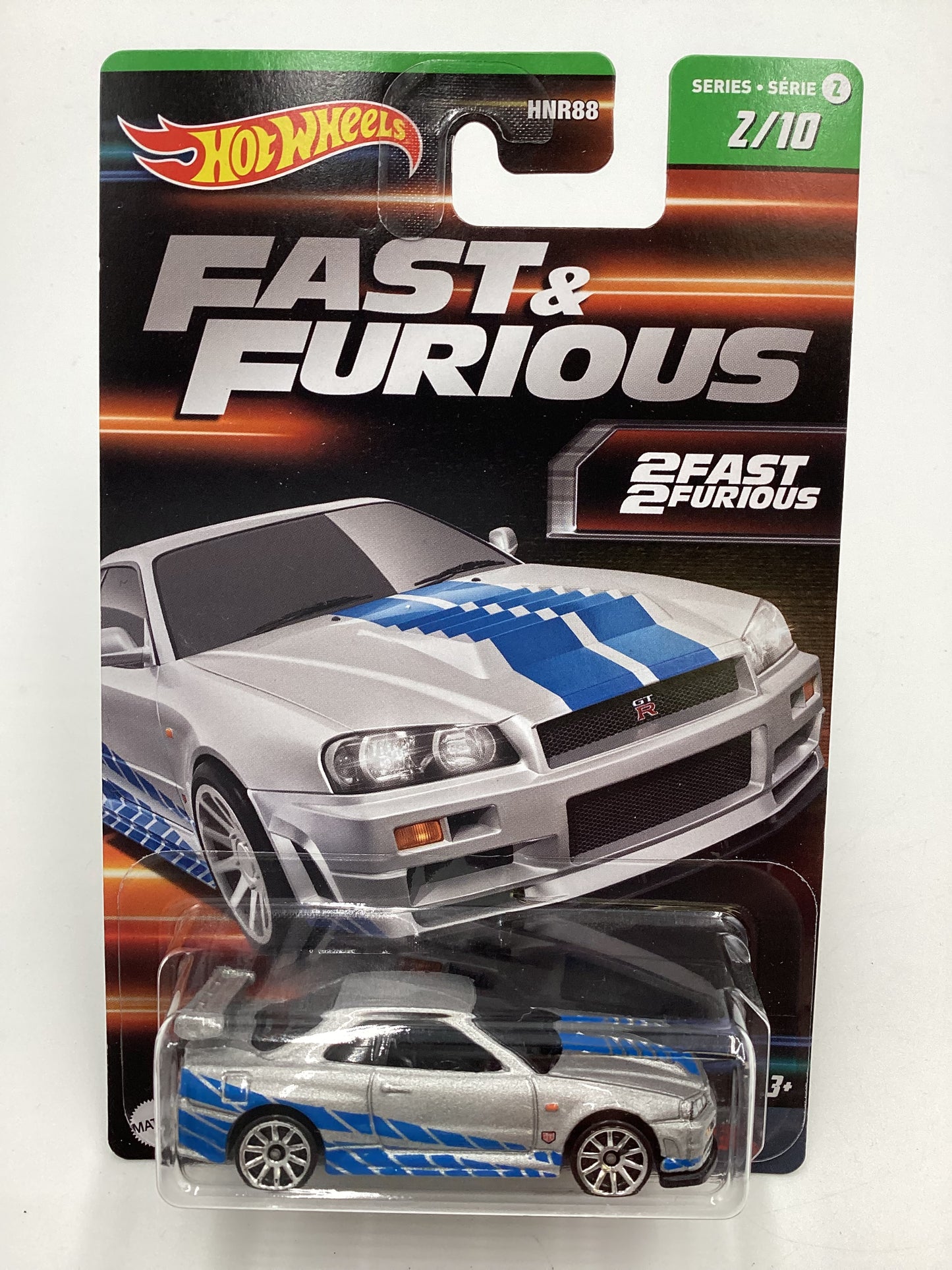 2023 Hot Wheels Fast & Furious Series 2 #2 Nissan Skyline GT-R BNR34 Silver W/protector