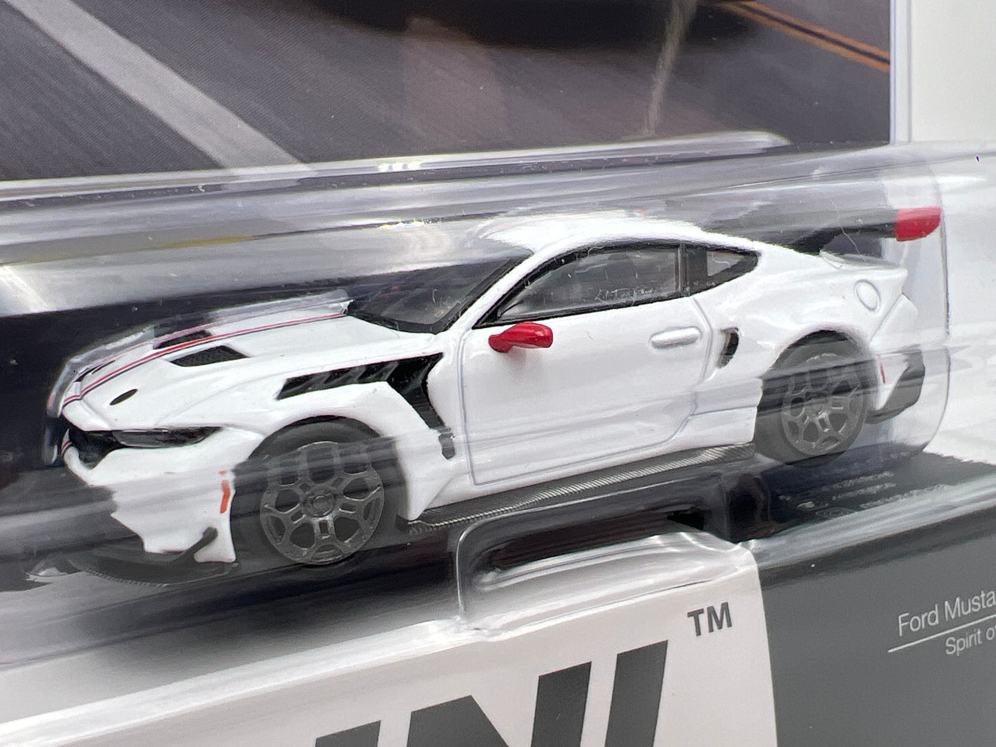 Mini GT #1097 Ford Mustang GTD Spirit Of America White