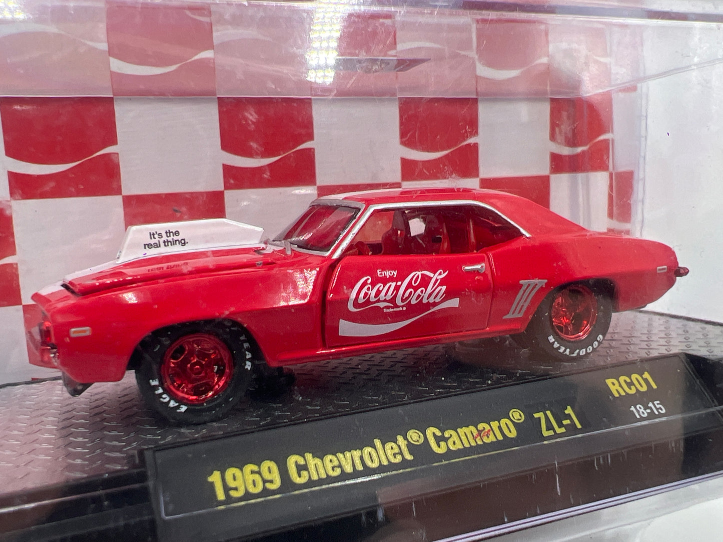 M2 Machines Coca Cola CHASE 1969 Chevrolet Camaro ZL-1 Red RC01