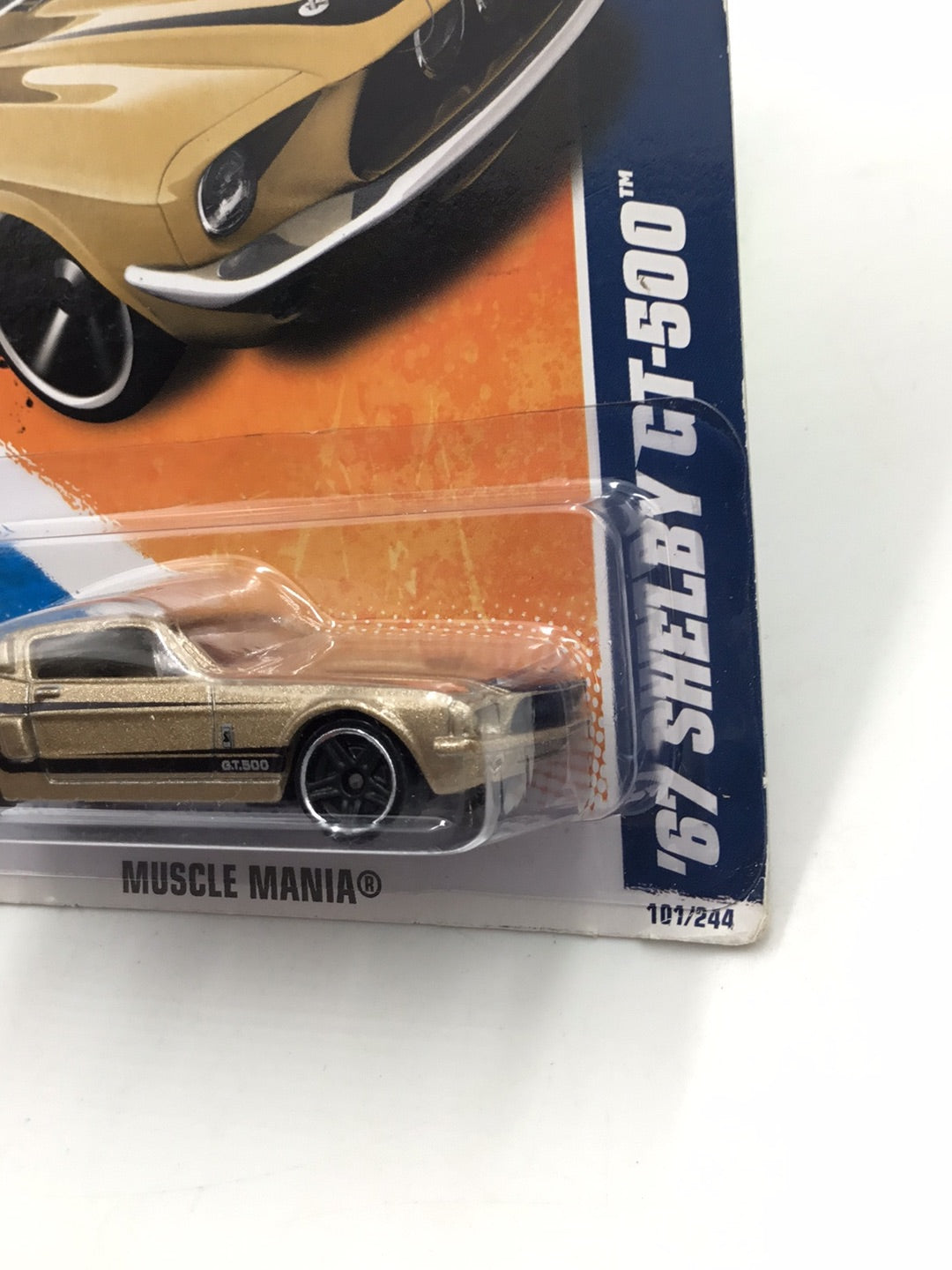 2011 Hot Wheels #101 67 Shelby GT 500  Gold 29B