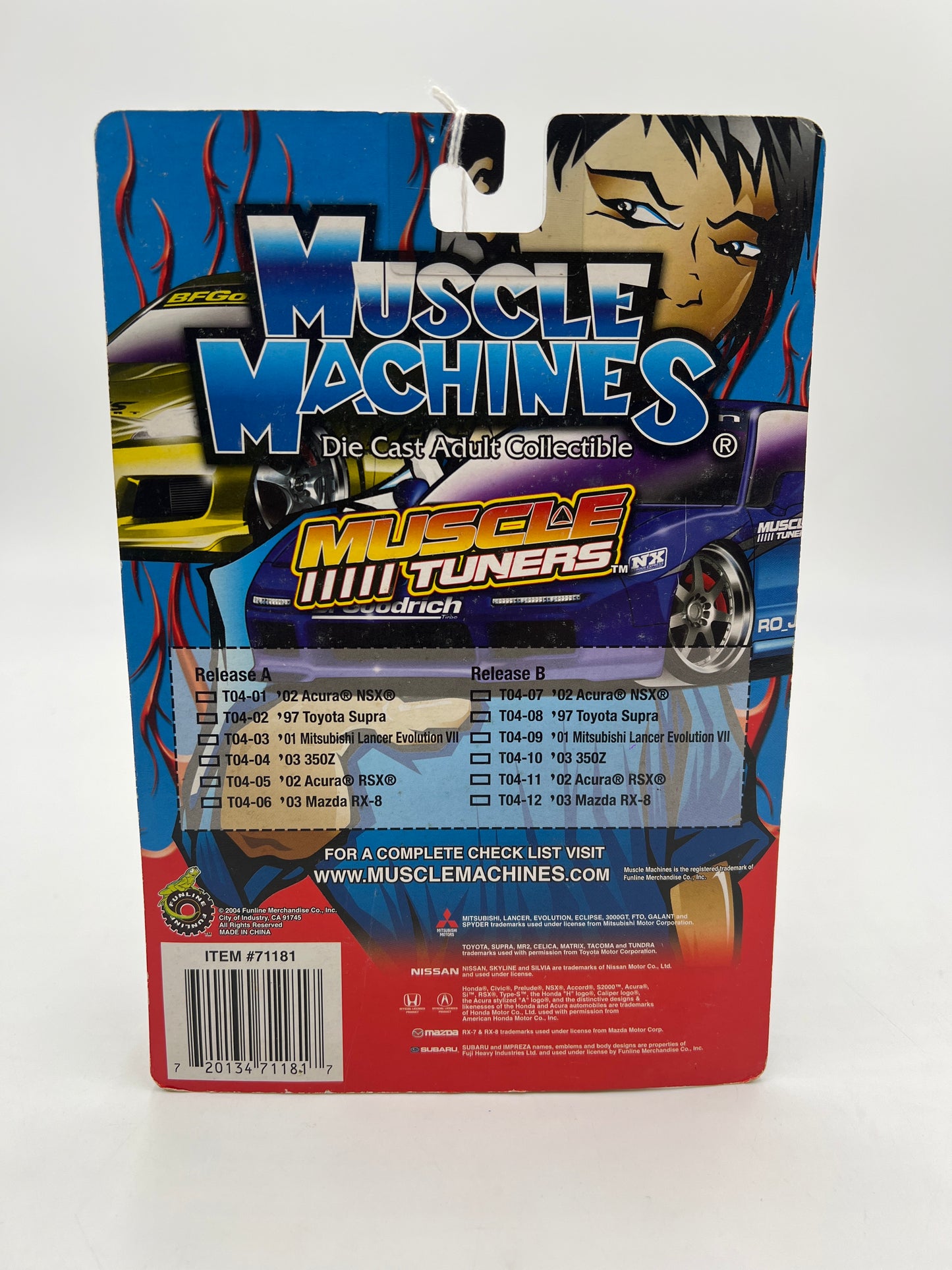 Muscle Machines Muscle Tuners 02 Acura NSX Blue *See Desc*