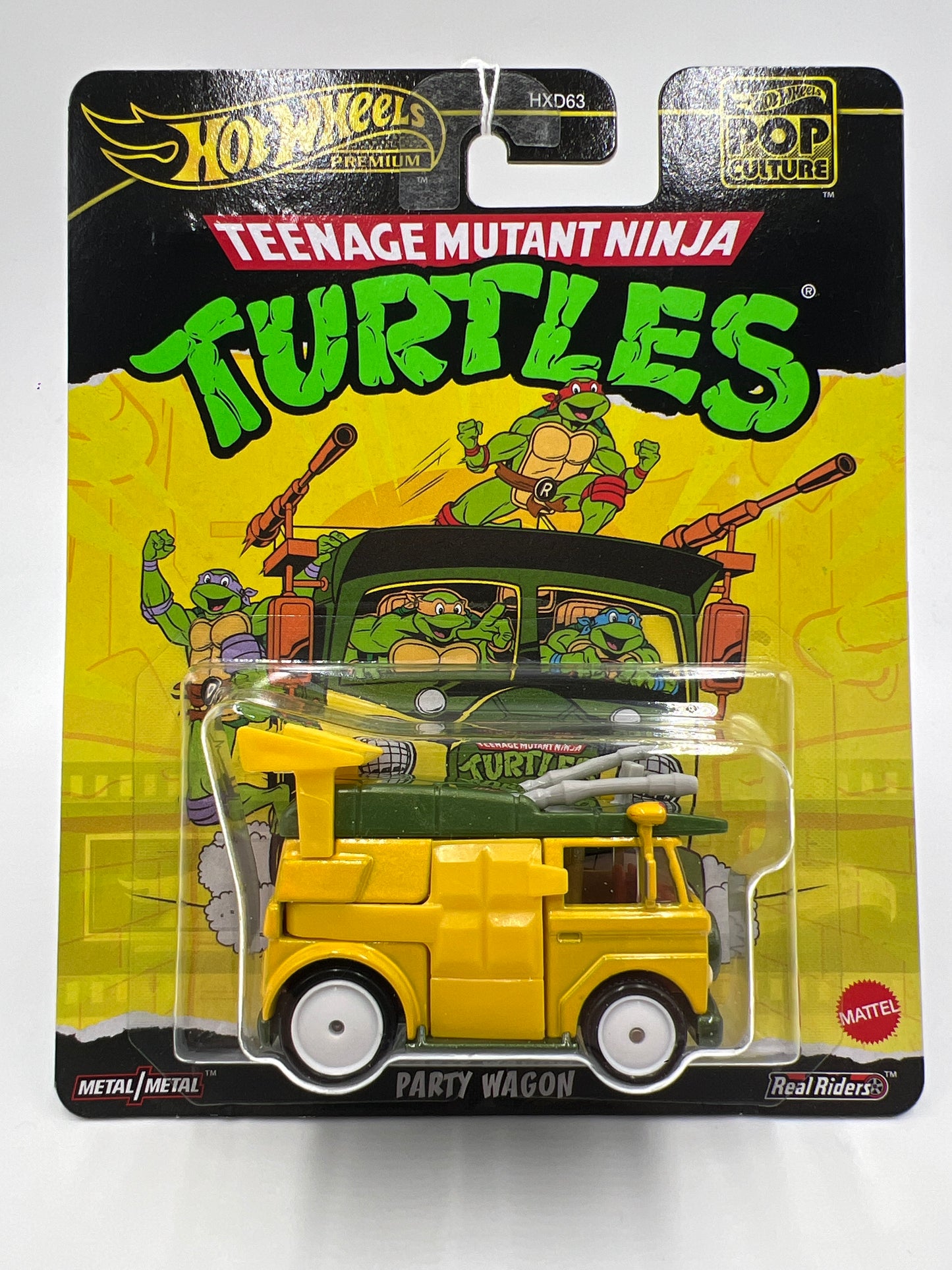 2025 Hot Wheels Premium Pop Culture Teenage Mutant Ninja Turtles Party Wagon Yellow 271i