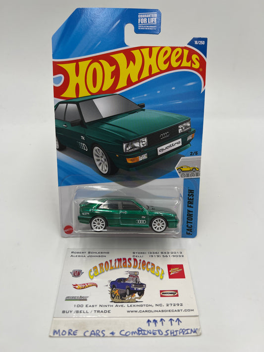 2025 Hot Wheels A Case Super Treasure Hunt #16 87 Audi Quattro Green W/Protector #2
