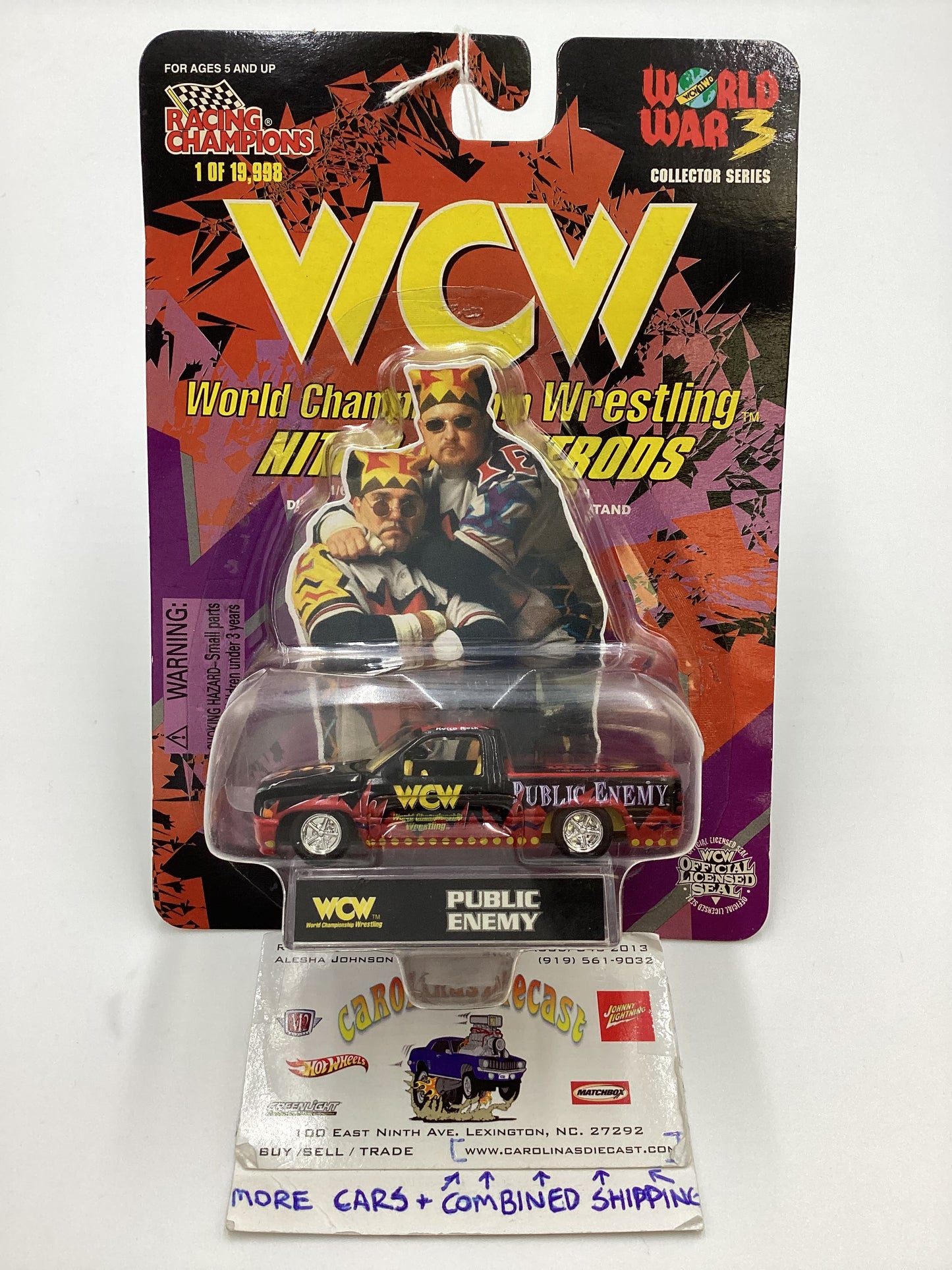 Racing Champions WCW Nitro Streetrods Public Enemy 96 Dodge Ram Black/Red SR