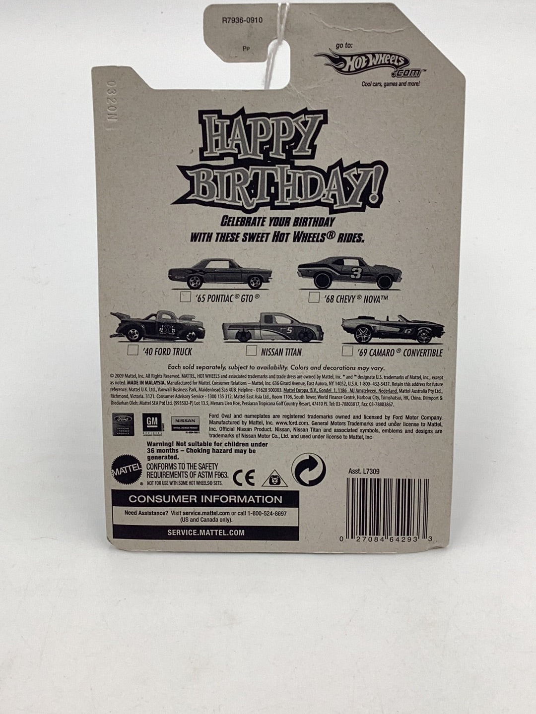 Hot Wheels Happy Birthday 68 Chevy Nova