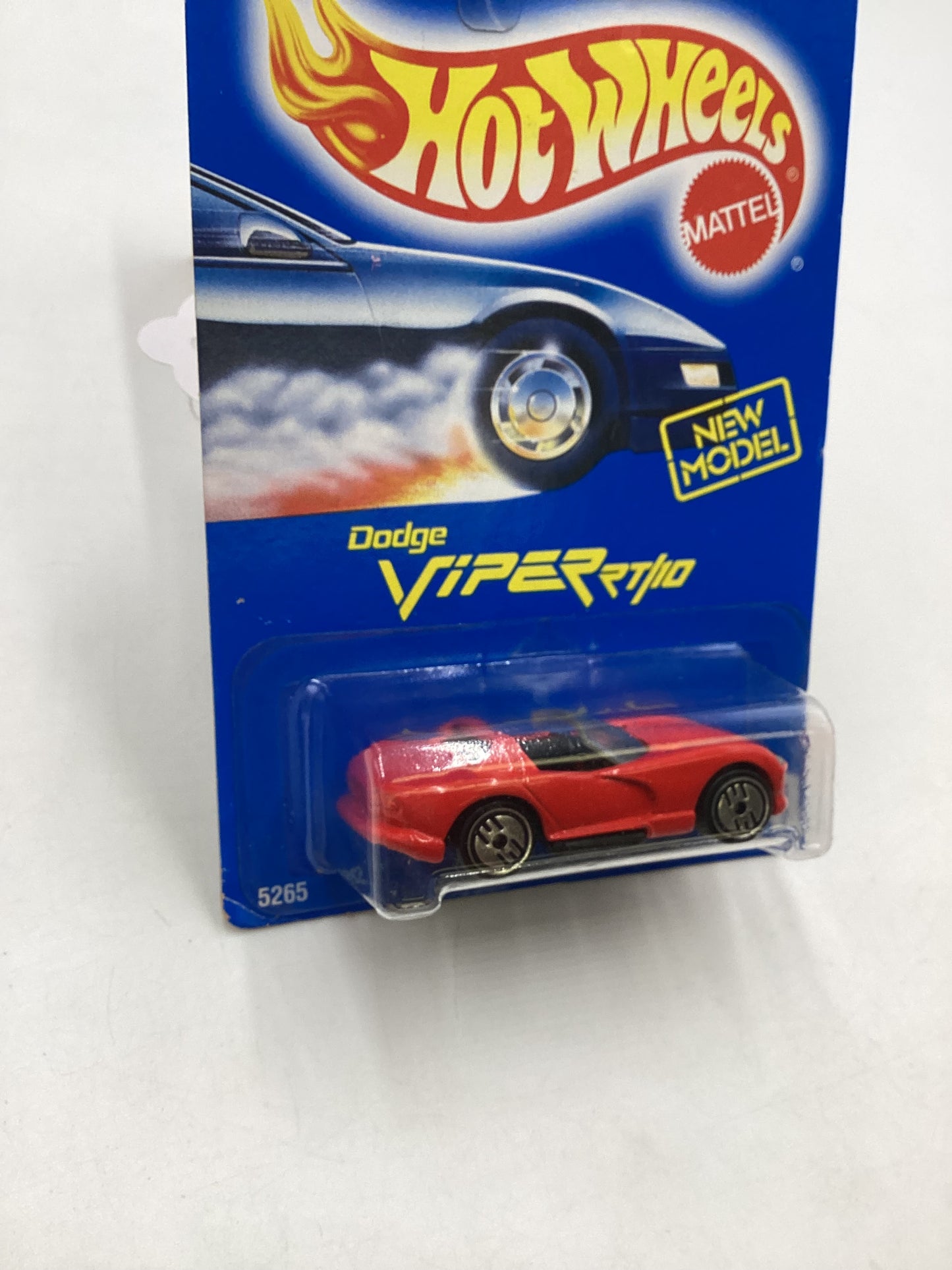 Hot Wheels New Model Blue Card Collector No. 210 Dodge Viper R/T 10 Red UH Chrome Wheels 240E