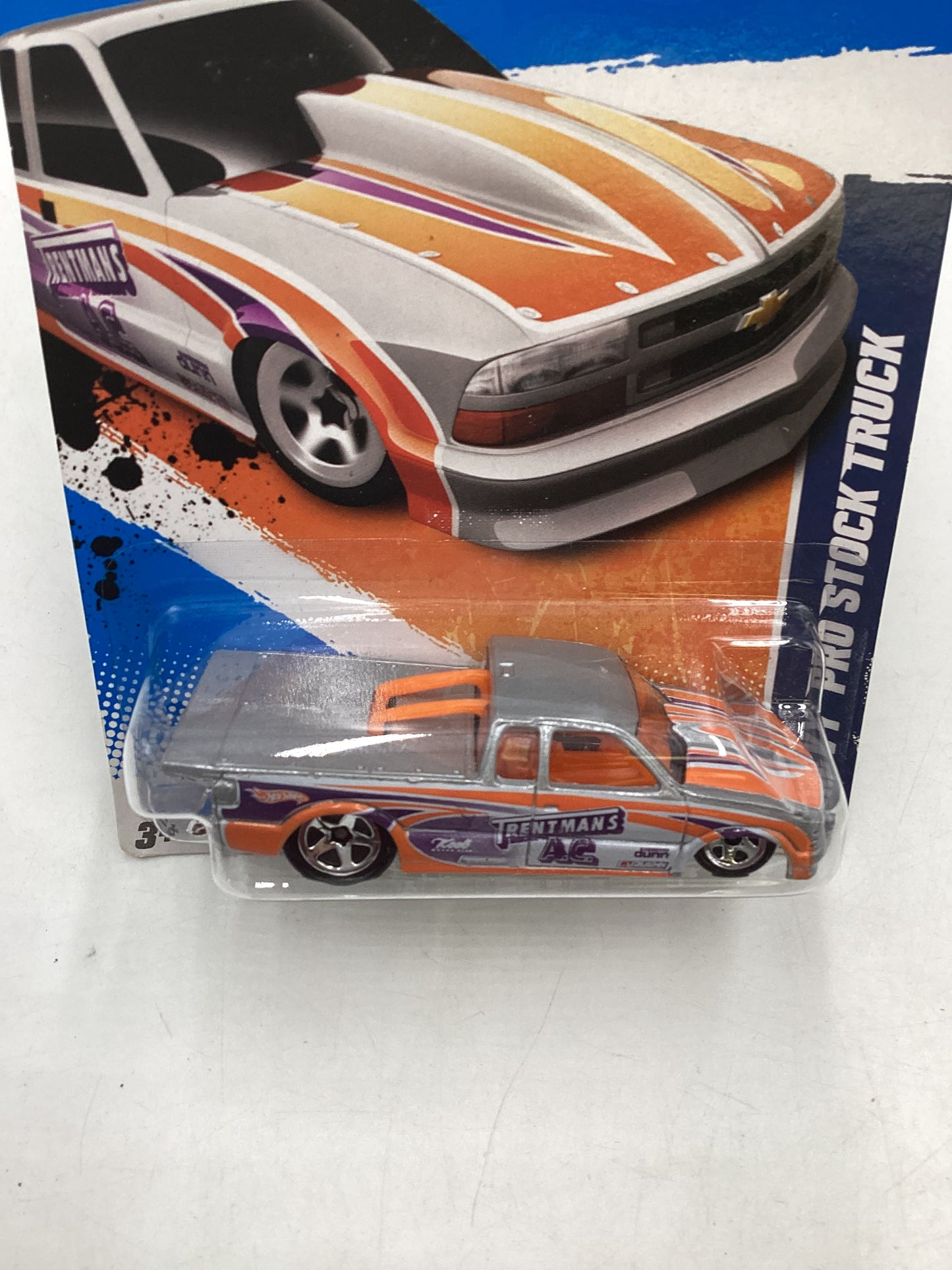 2011 Hot Wheels #129 Chevy Pro Stock Truck Silver 9H