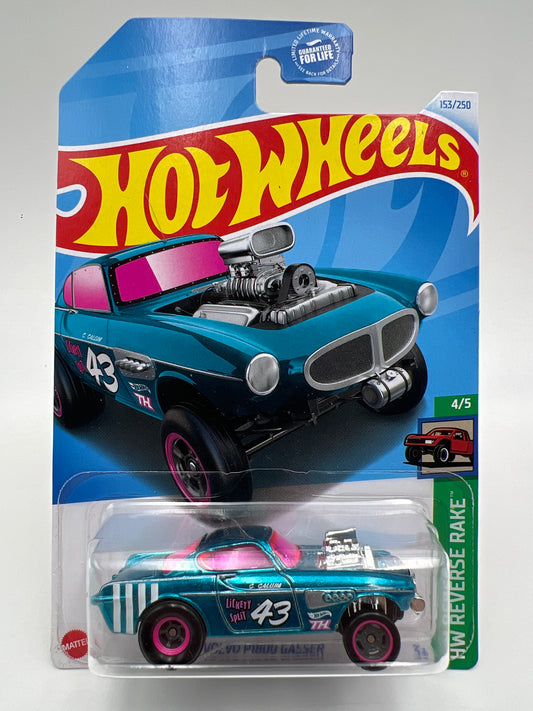 2024 Hot Wheels Super Treasure Hunt #153 Volvo P1800 Gasser Blue W/Protector