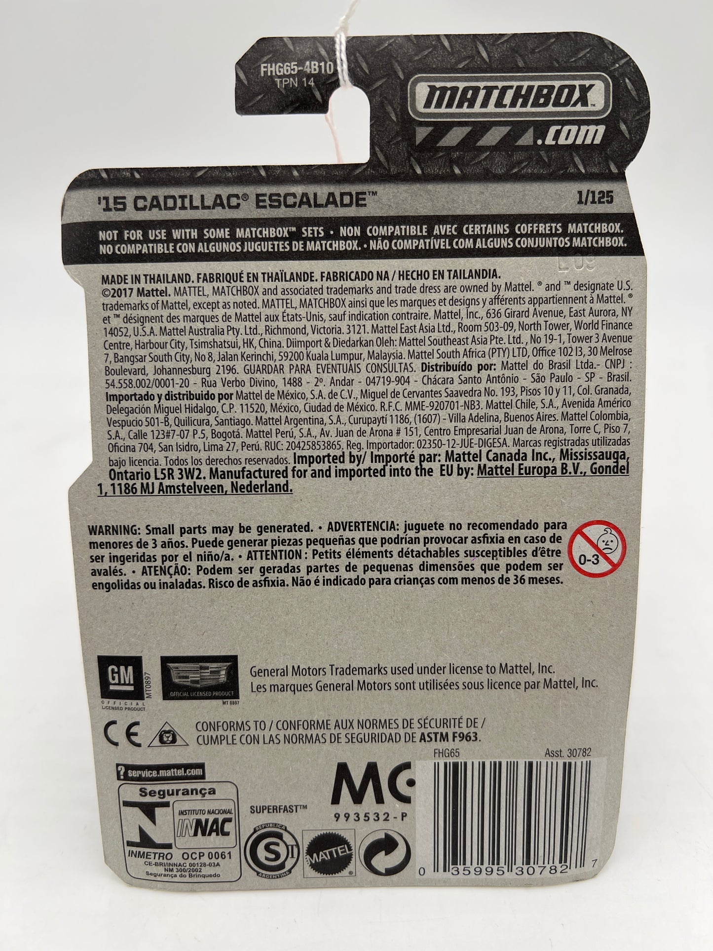 Matchbox MBX Road Trip 15 Cadillac Escalade Gray 211B