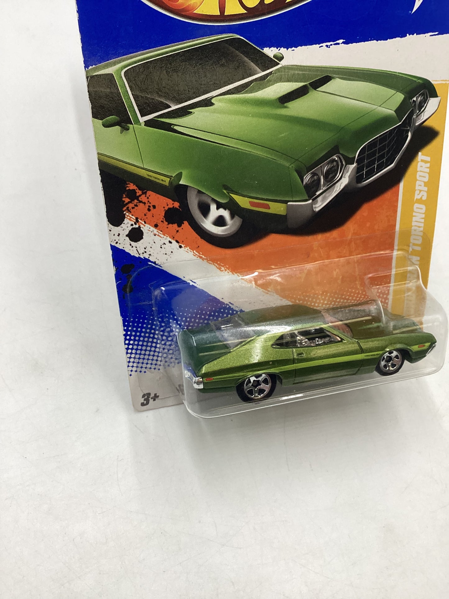 2011 Hot wheels #2 72 Ford Gran Torino Sport Green 32B