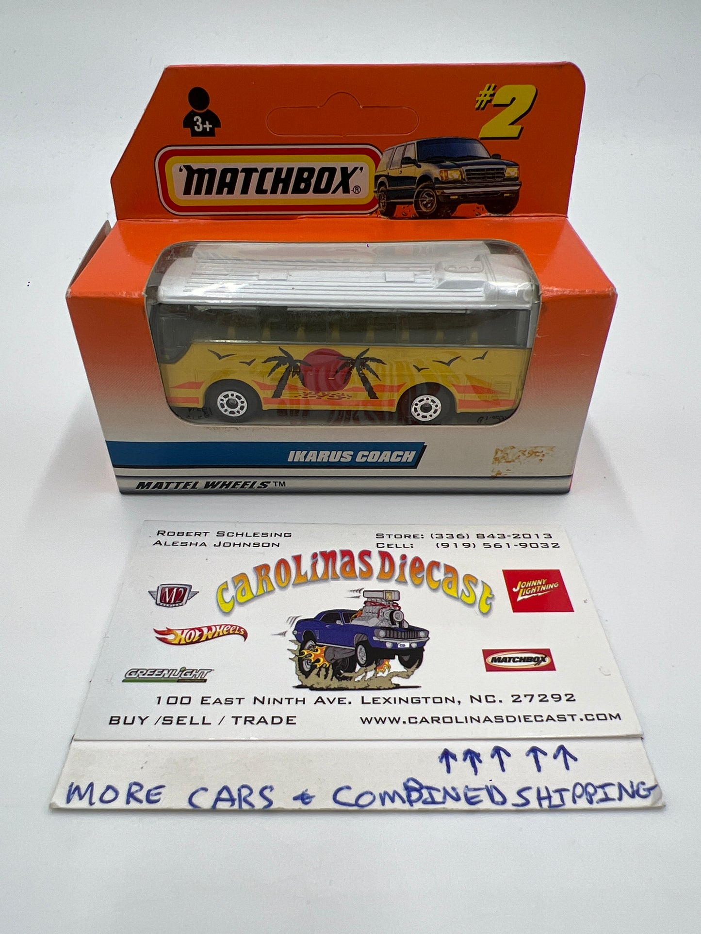 Matchbox Unpunched #2 Ikarus Coach Yellow/White