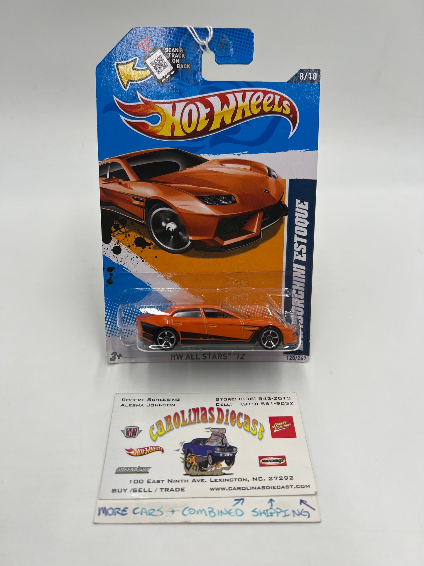 2012 Hot Wheels All Stars #128 Lamborghini Estoque Orange 101C
