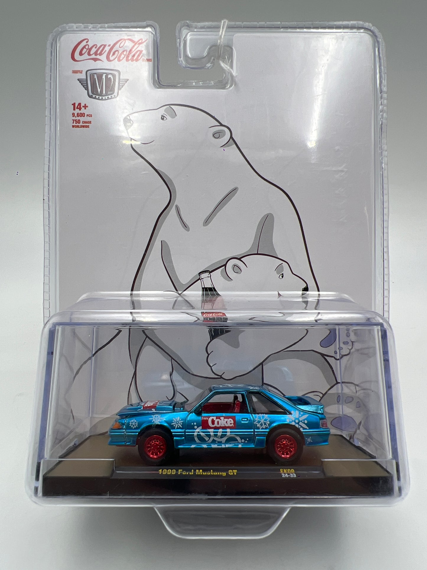 M2 Machines SK09 CHASE Coca Cola 1988 Ford Mustang GT Blue