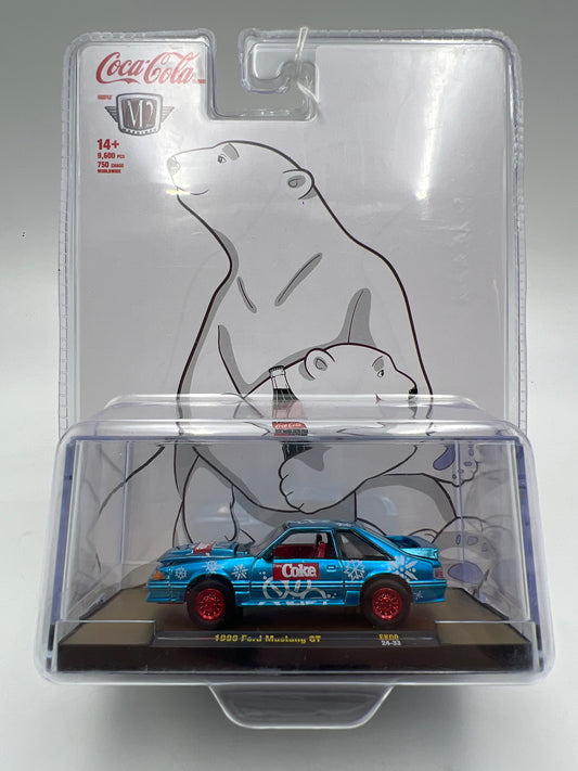 M2 Machines SK09 CHASE Coca Cola 1988 Ford Mustang GT Blue