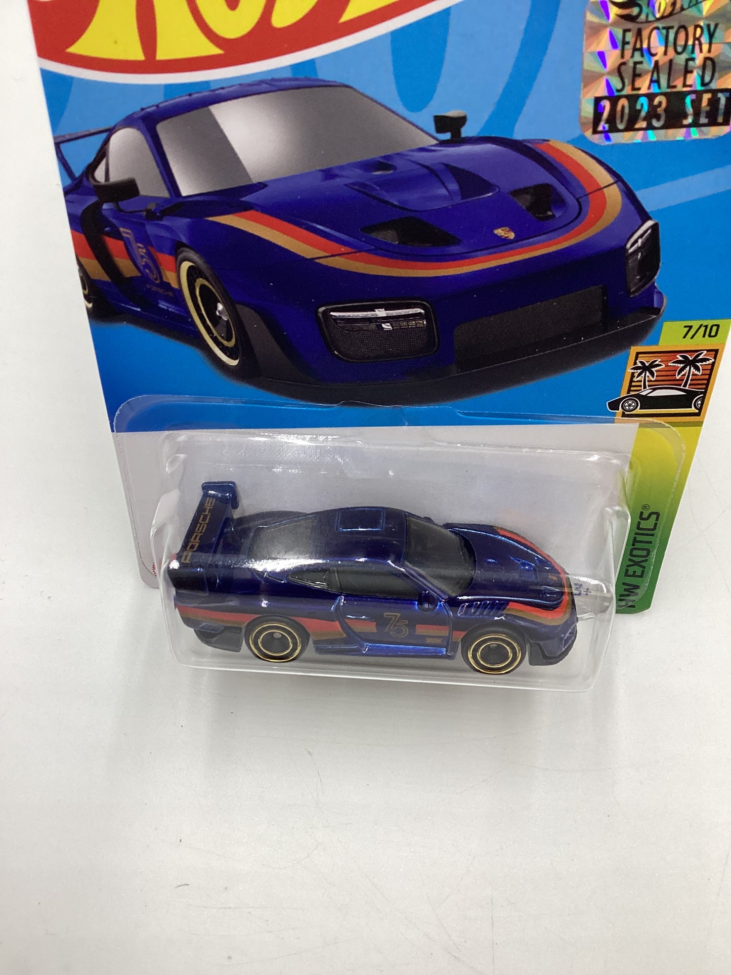 2023 Hot Wheels Super Treasure Hunt #223 Porsche 935 Blue Factory Sealed W/ Protector