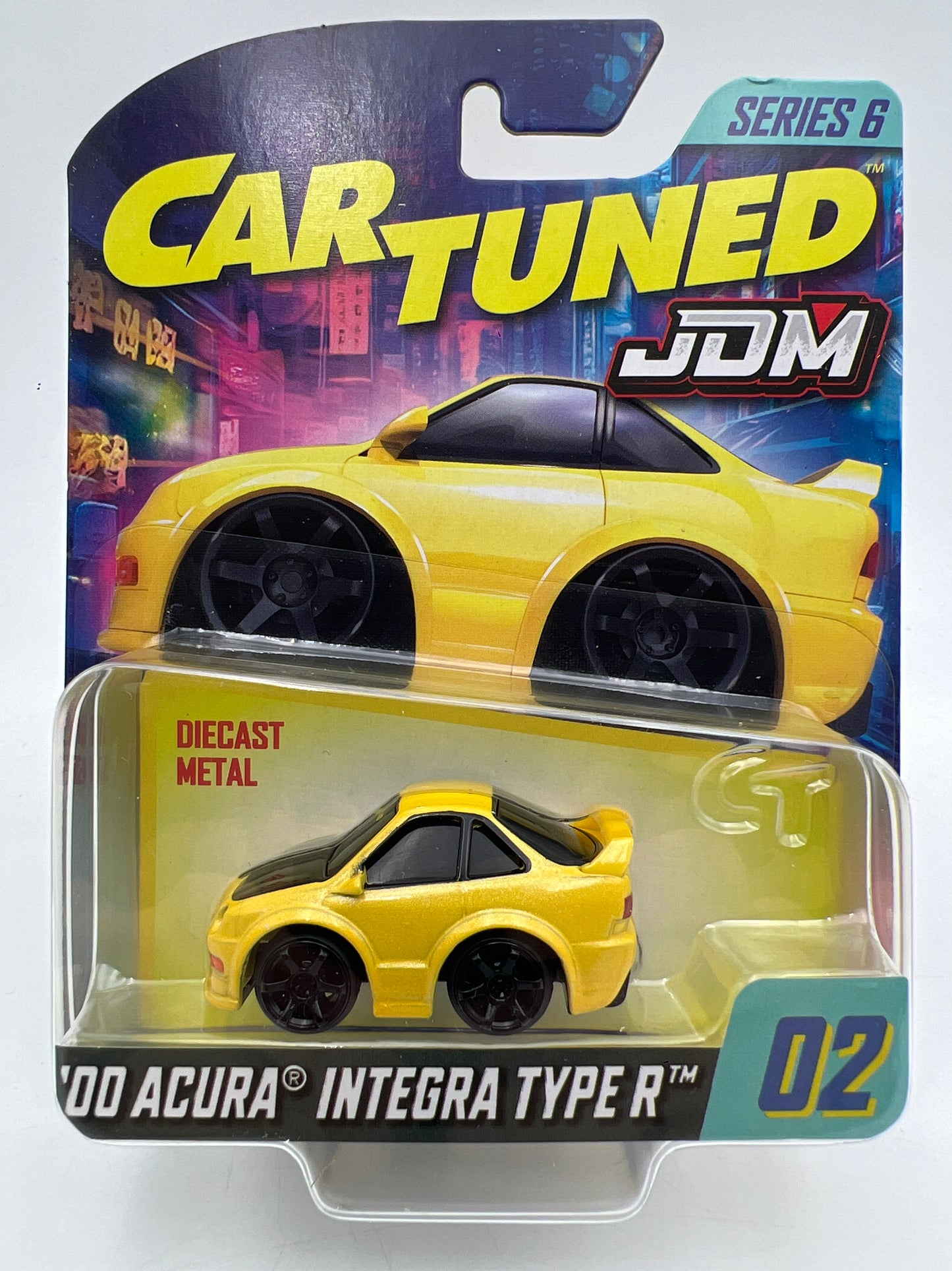 MGA Car Tuned JDM Series 6 #2 00 Acura Integra Type R Yellow