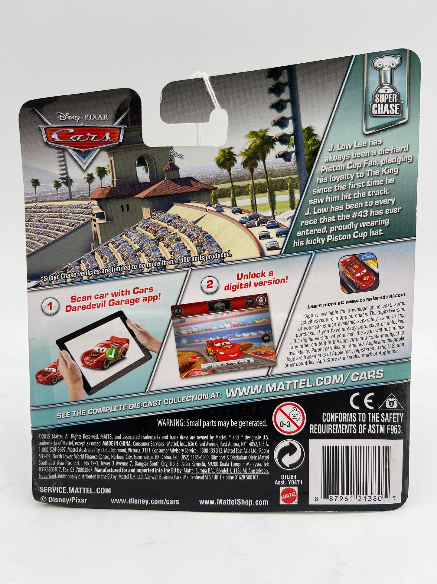 Disney Pixar Cars Super Chase J Low Lee Taped Blister