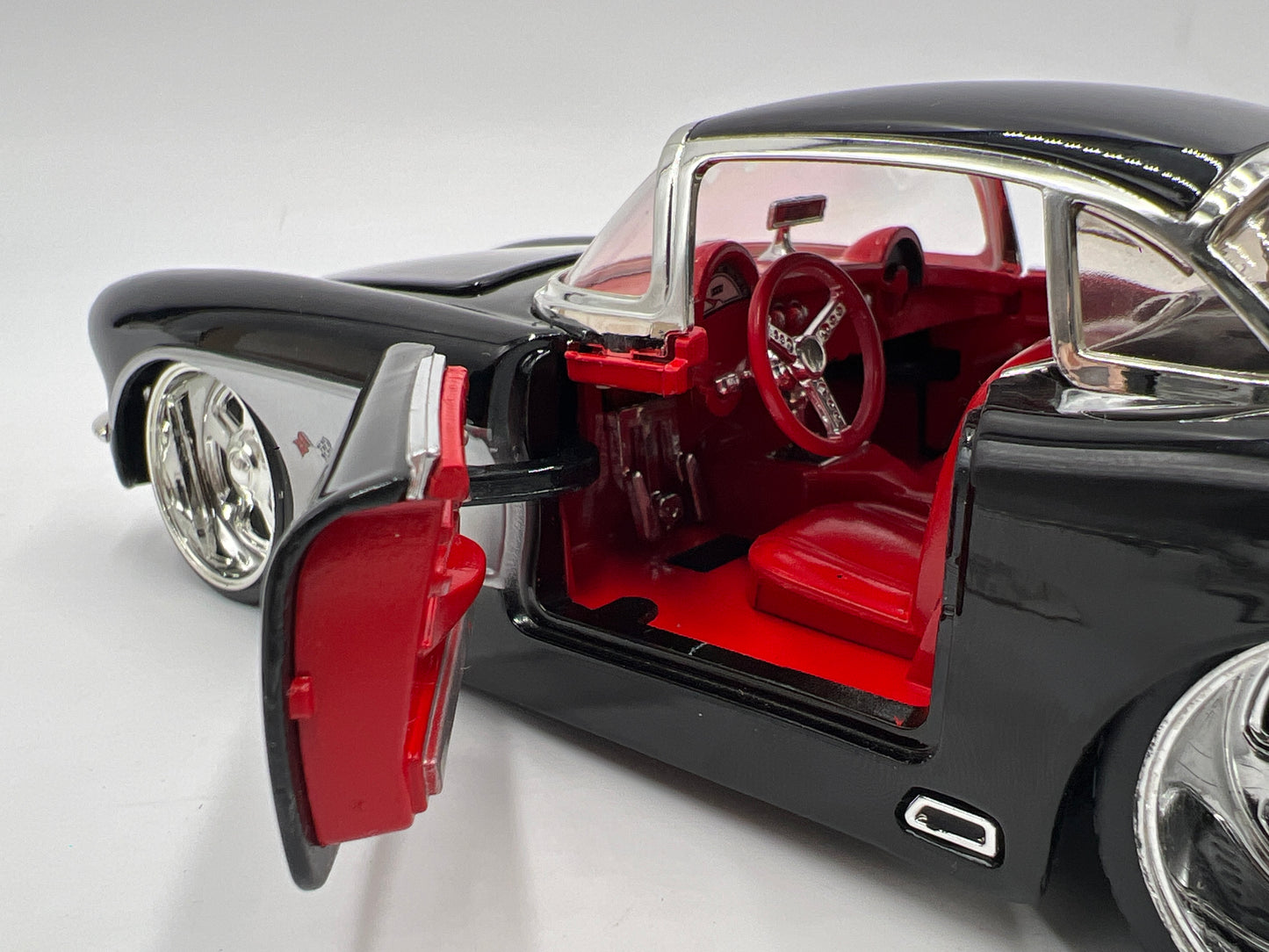 Jada 1/24 Scale Big Time Muscle 1957 Chevy Corvette Black Loose