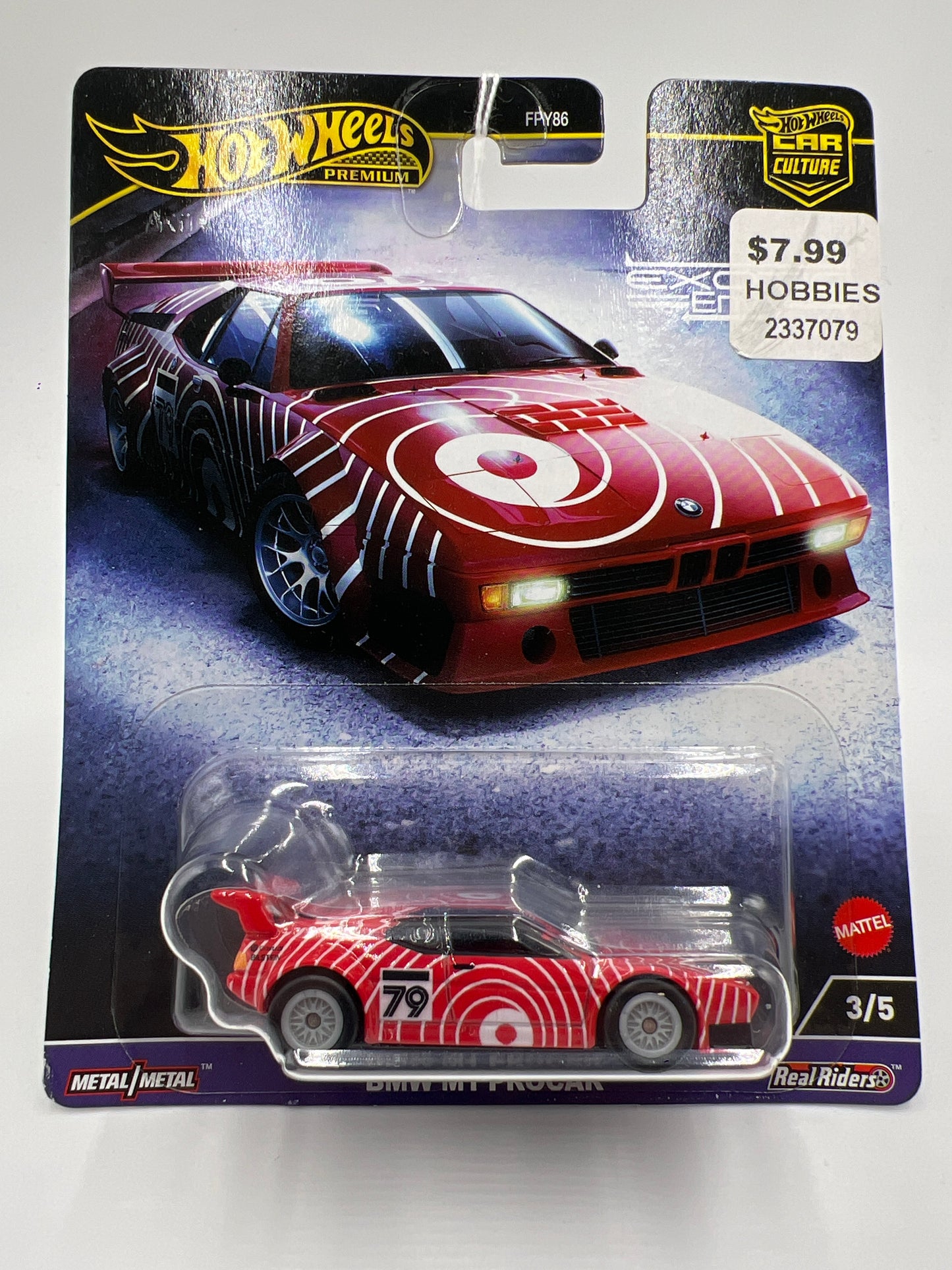 Hot Wheels Premium Car Culture Exotic Envy #3 BMW M1 Procar Red 244Q