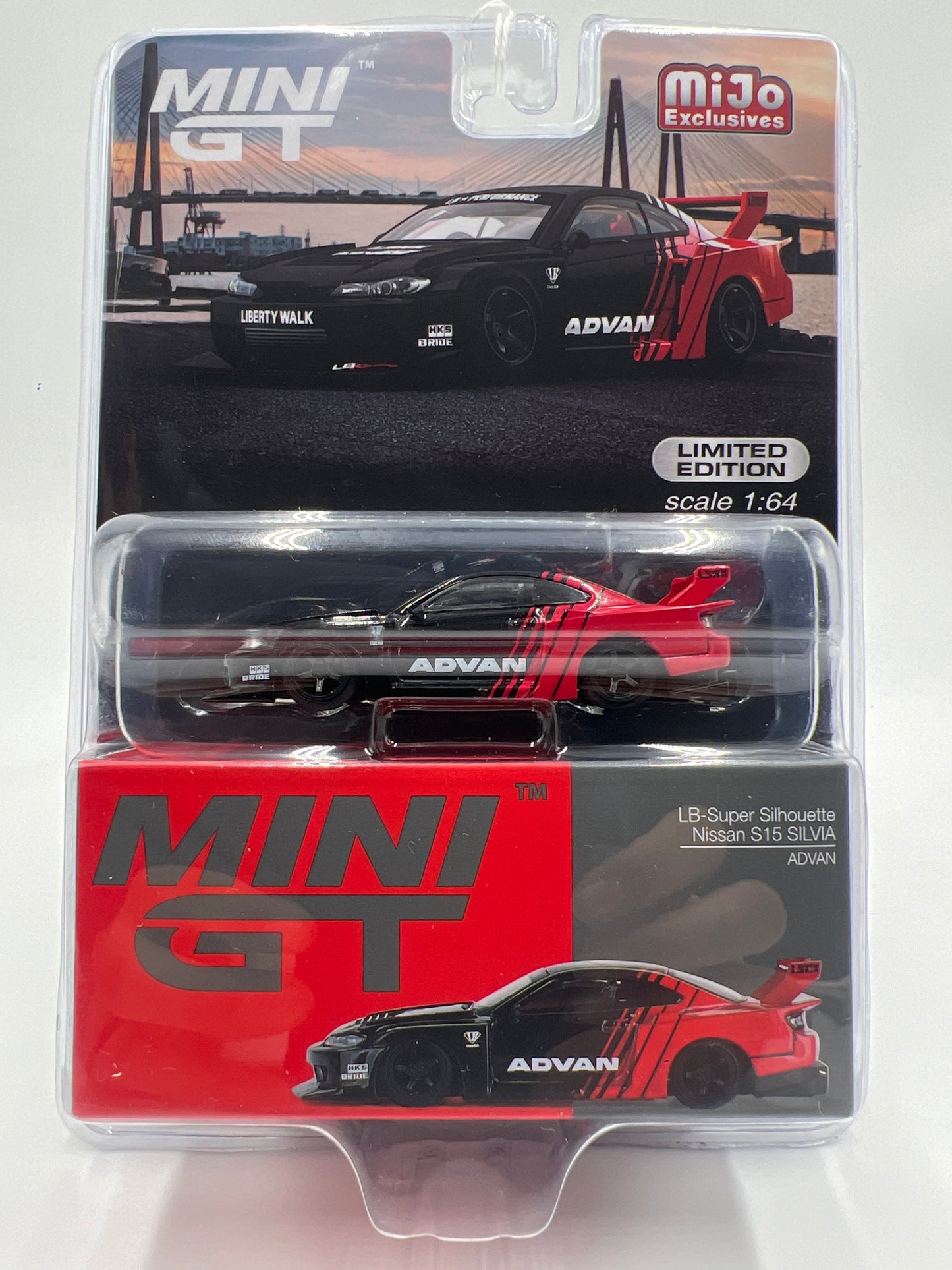 Mini GT Mijo Exclusives #649 LB-Super Silhouette Nissan S15 Silvia Advan