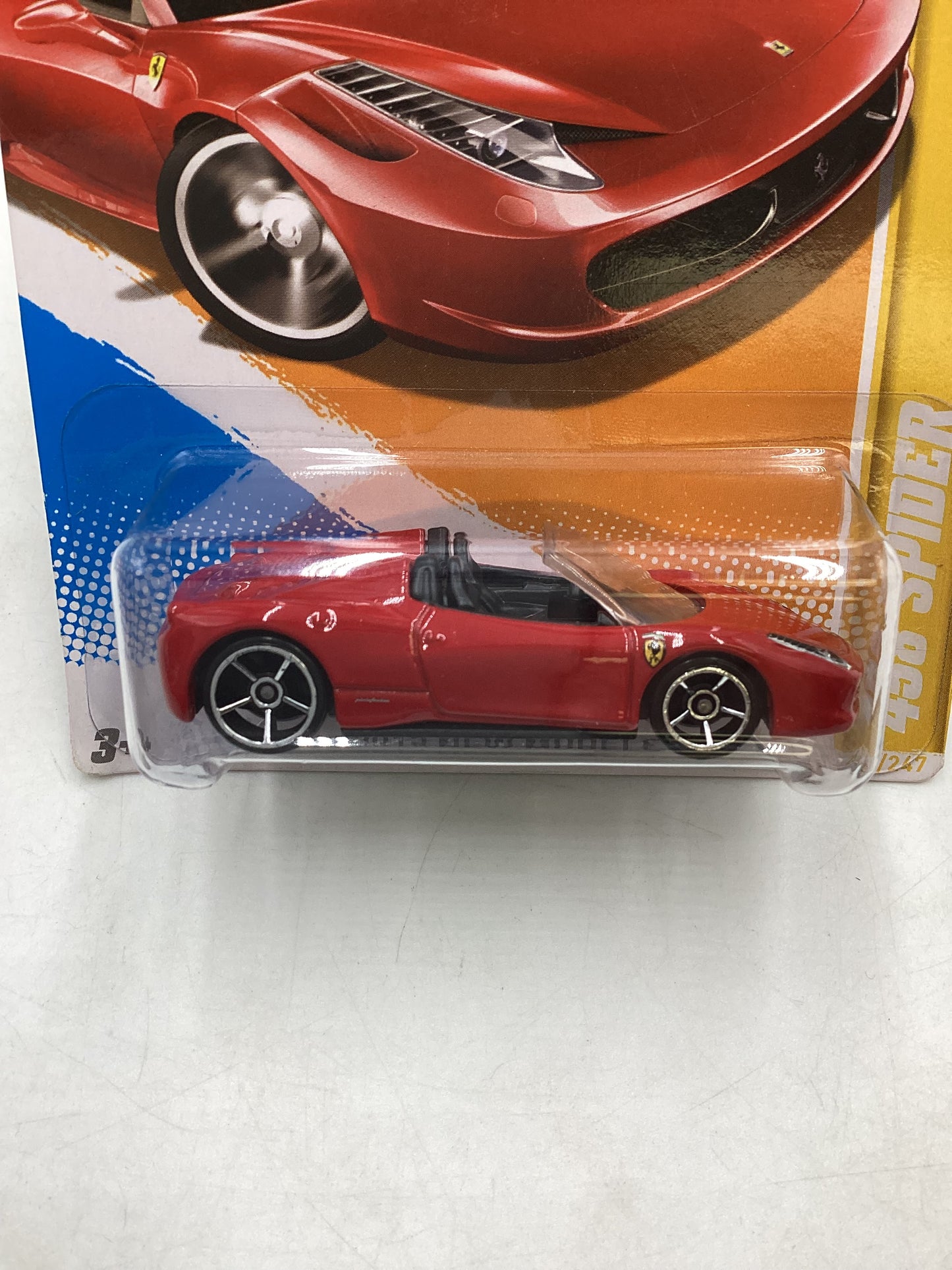 2012 Hot Wheels #025 Red Ferrari 458 Spider