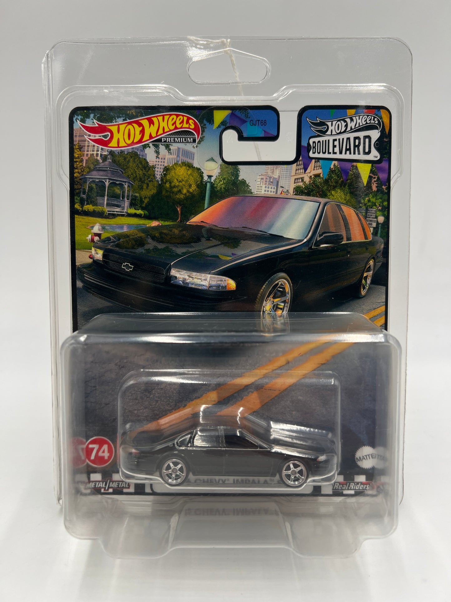 Hot Wheels Premium Boulevard #74 96 Chevy Impala SS Black W/Protector