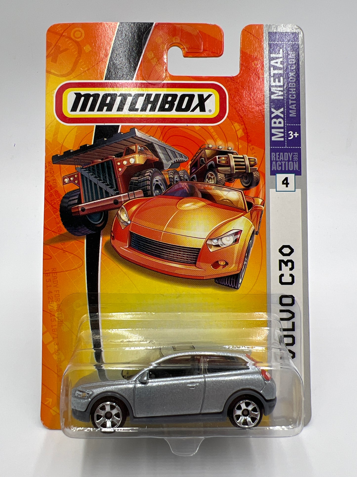 Matchbox MBX Metal #4 Volvo C30 Silver W/Protector