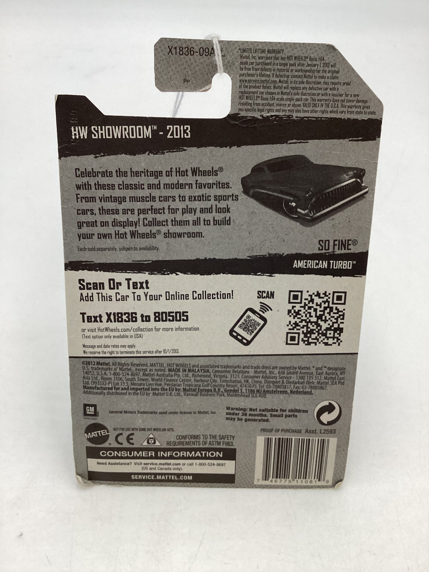 2013 Hot Wheels #184 So Fine Blue 12F