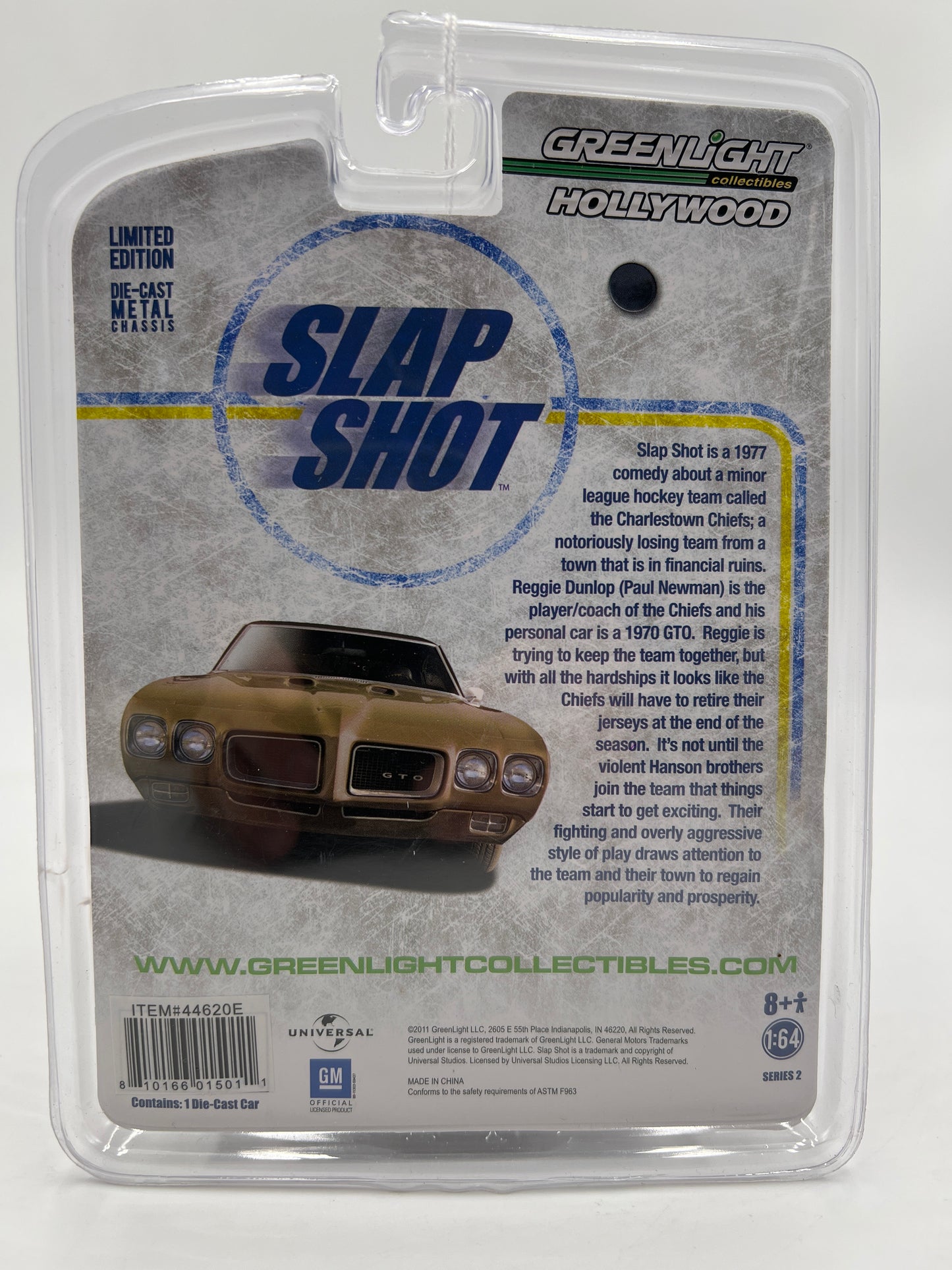Greenlight Hollywood Series 2 Slap Shot Reggies Pontiac GTO Gold