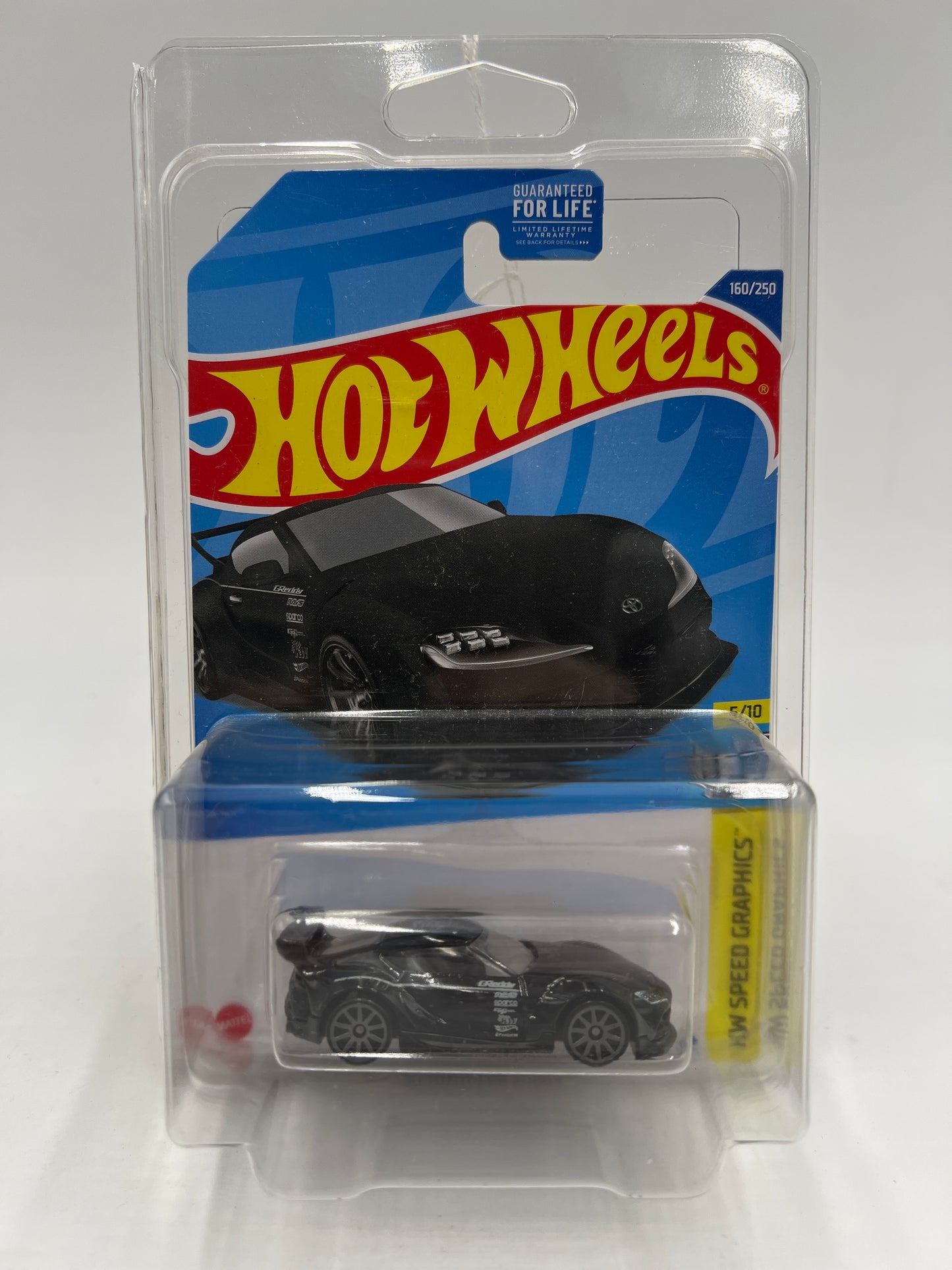 2022 Hot Wheels GameStop Exclusive #160 20 Toyota GR Supra Black W/Protector