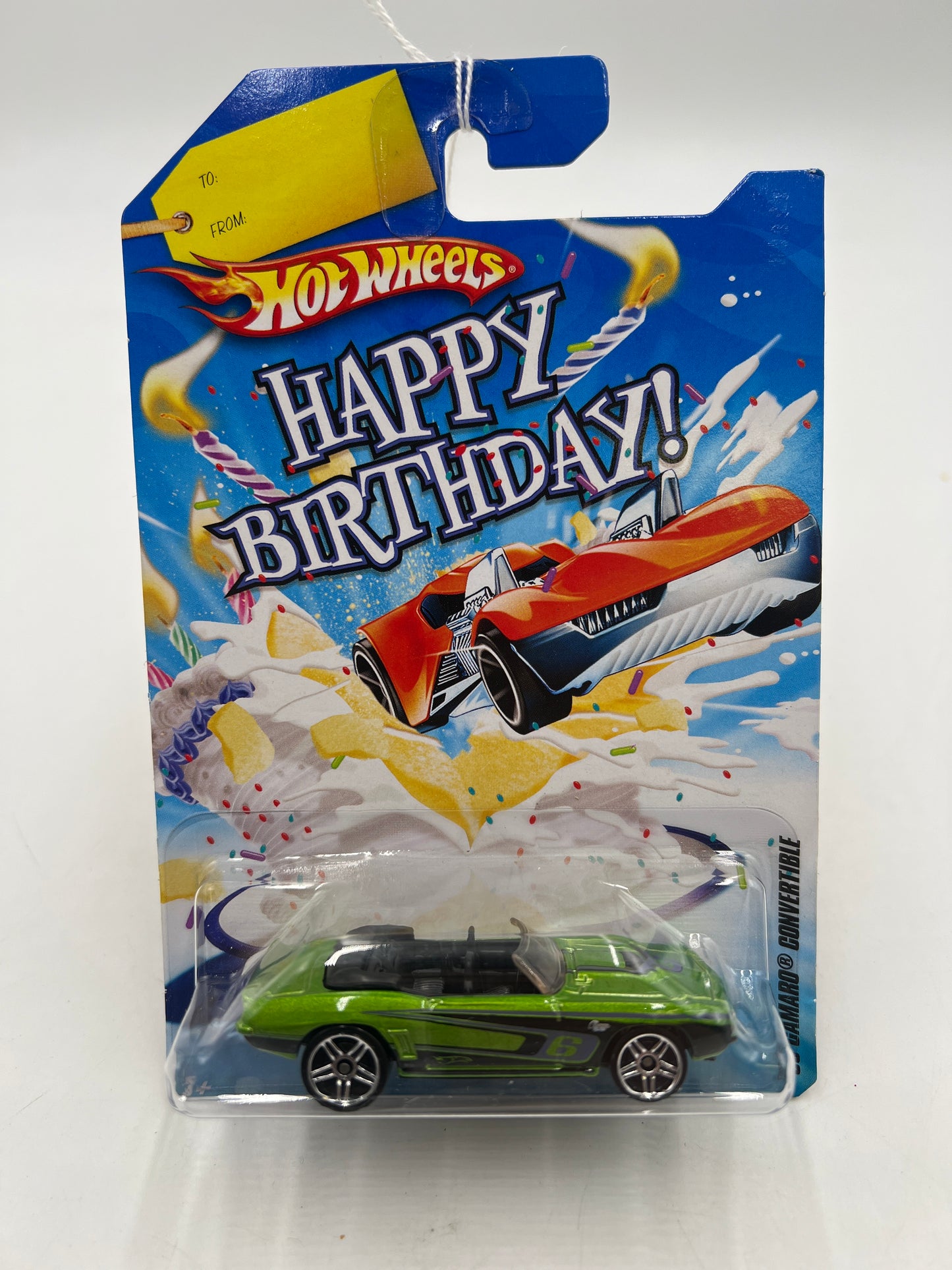 2010 Hot Wheels Happy Birthday 69 Camaro Convertible *Small Back Corner Vein* 158H