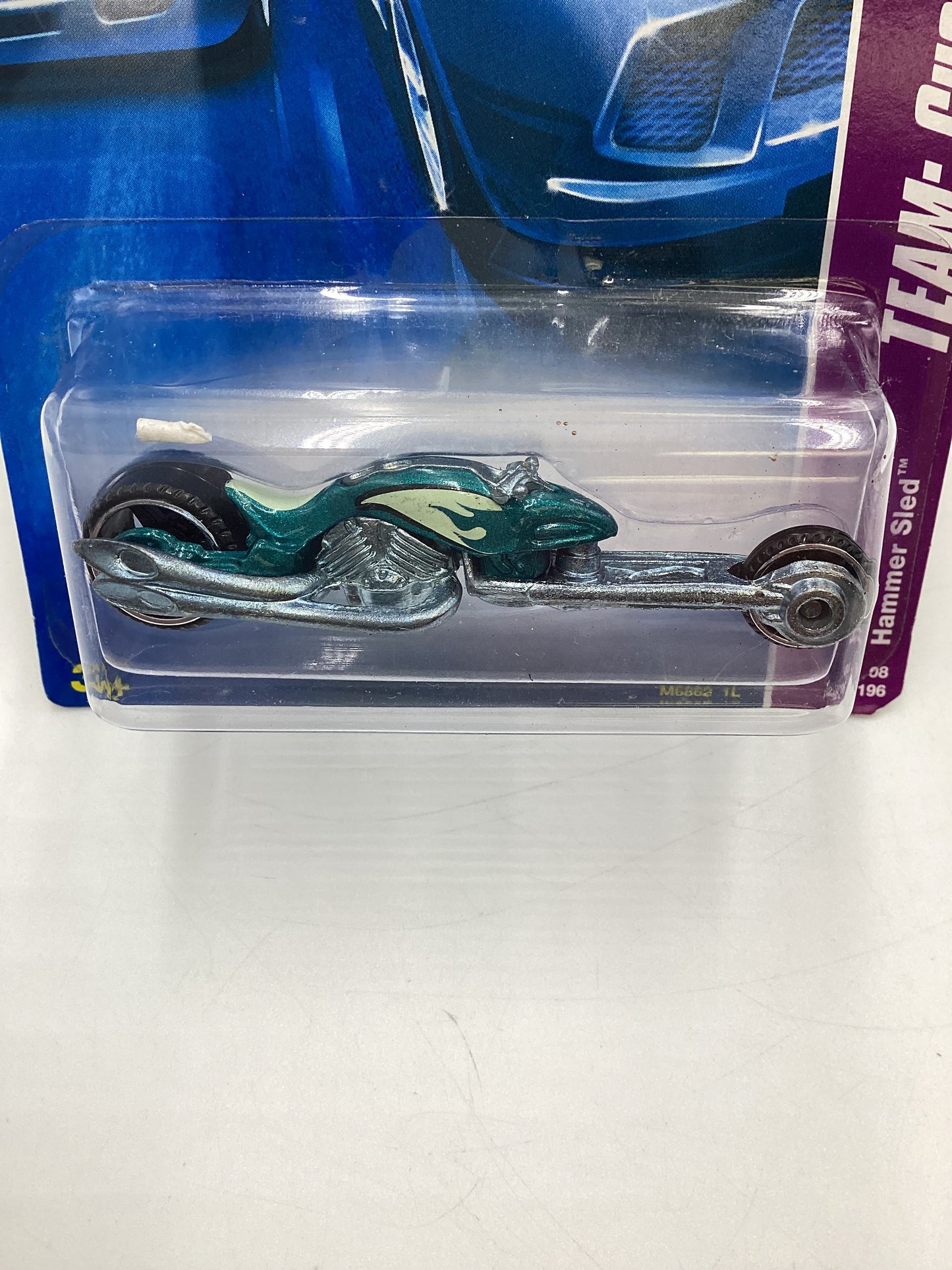 2008 Hot Wheels HW Team: Custom Bikes #152 Hammer Sled Teal 114H