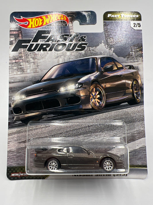 Hot Wheels Premium Fast & Furious Fast Tuners #2 Nissan Silvia S15 Gray W/Protector 1