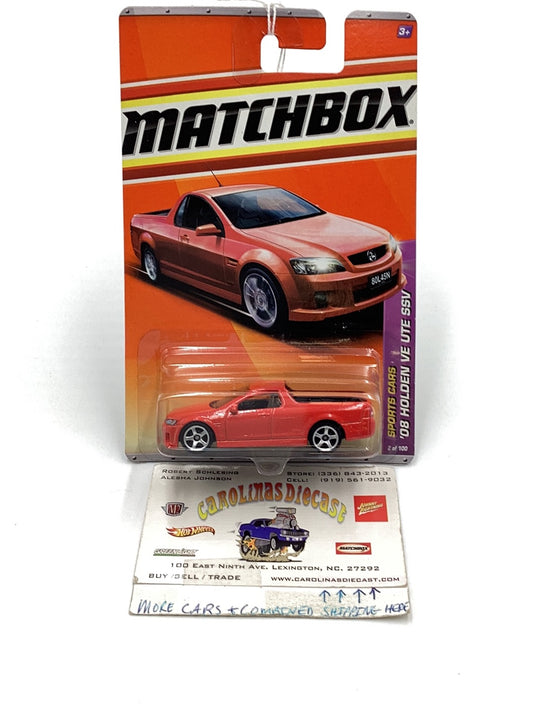 Matchbox #2 08 Holden VE UTE SSV red 212A