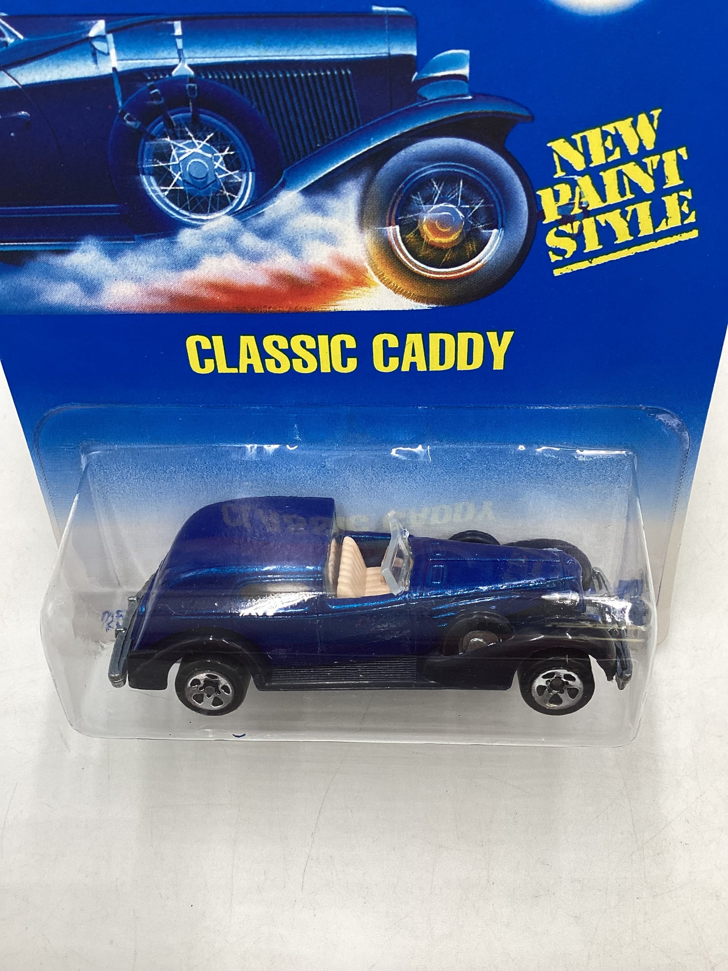 Hot Wheels Blue Card Collector No. 44 Classic Caddy Blue 5SP Wheels 238H